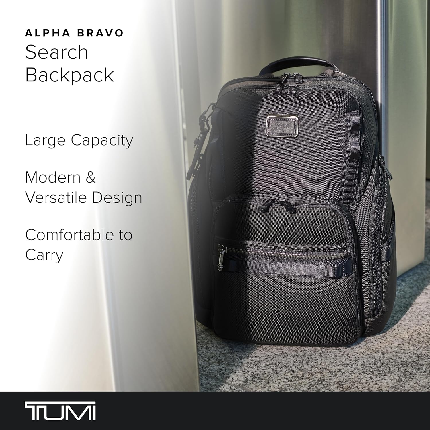 TUMI - Alpha Bravo Search Backpack - Laptop Backpack for Men  Women - Backpack for Work amp; Travel - 17.0 X 14.0" X 8.3" - Black · v3