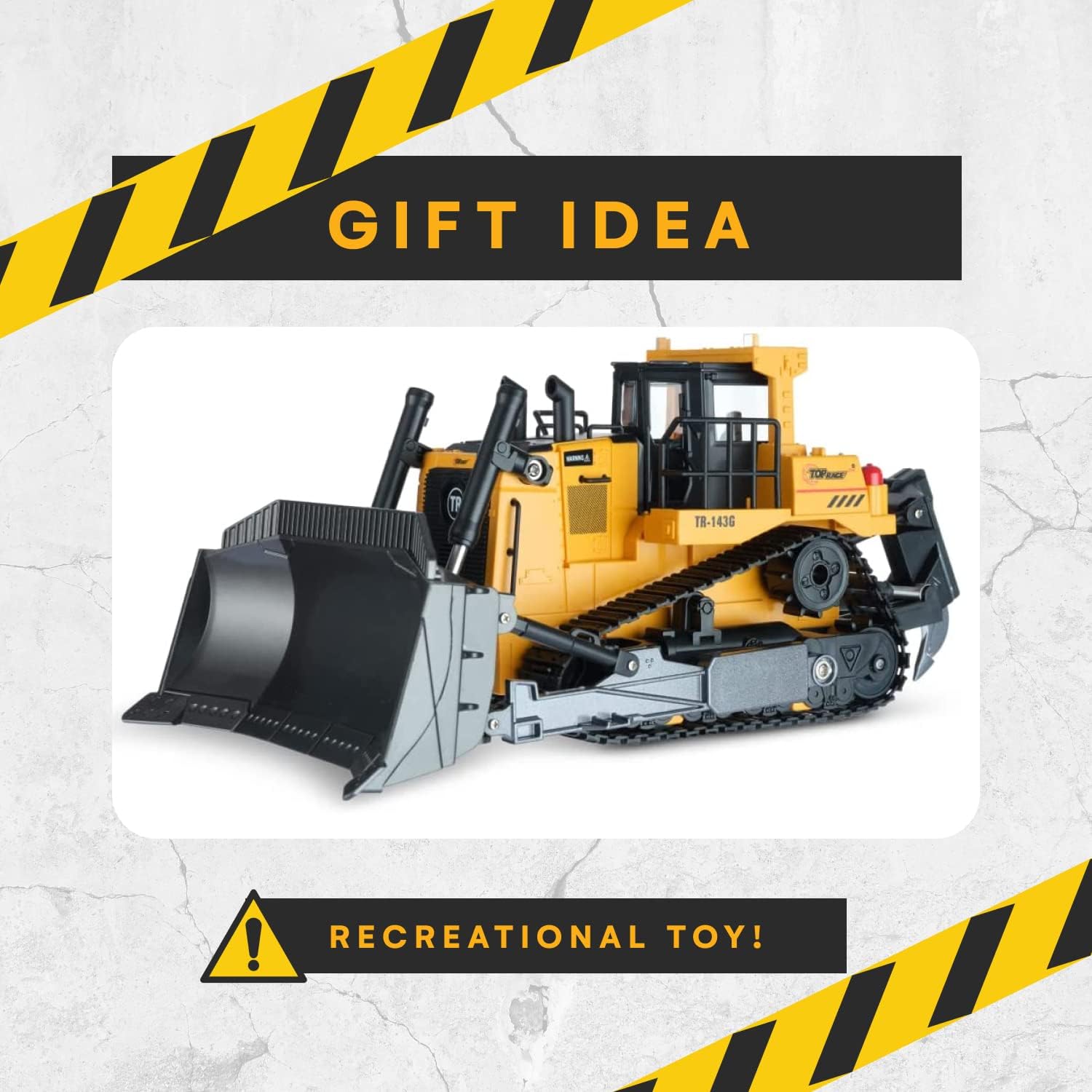 Top Race RC Bulldozer Toys for Boys - Remote Control Construction Vehicle with Metal Shovel - Heavy-Duty RC Front Loader - 5 Channel Remote Control Backhoe - RC Bulldozer for Adults and Kids · v6