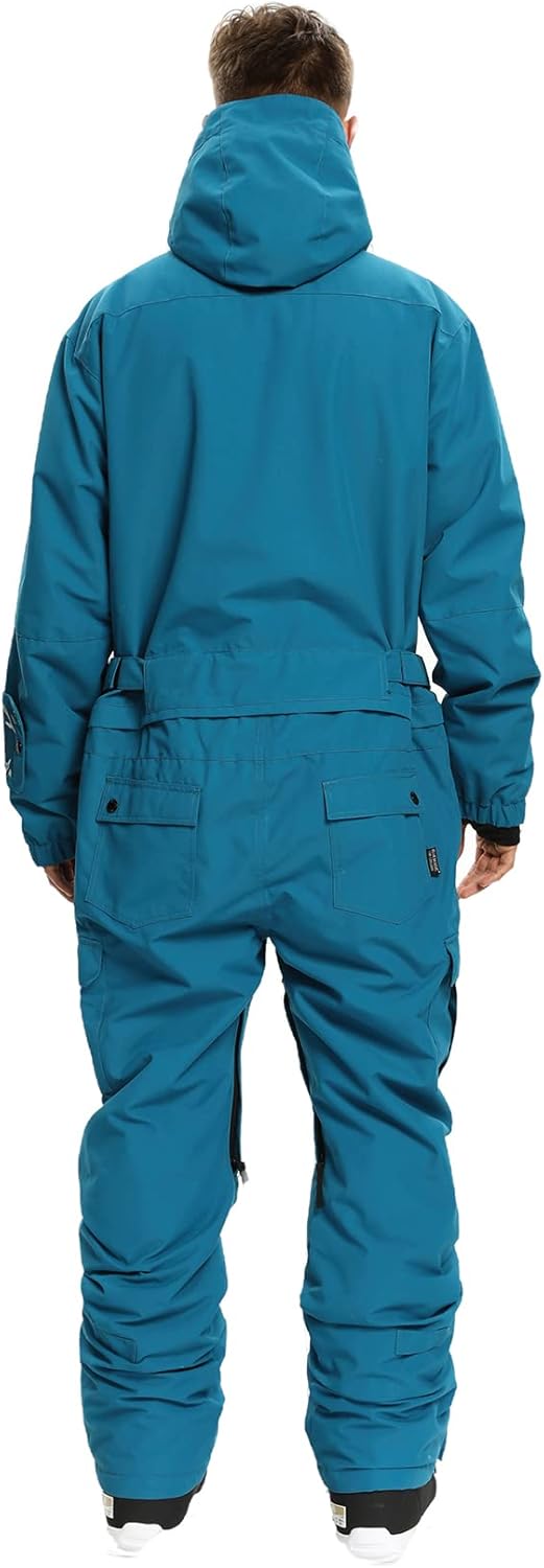 Mens One Piece Ski Suit Colorful Jumpsuits Snowboard Snowsuits Winter Outdoor Waterproof for Snow Sports · v3