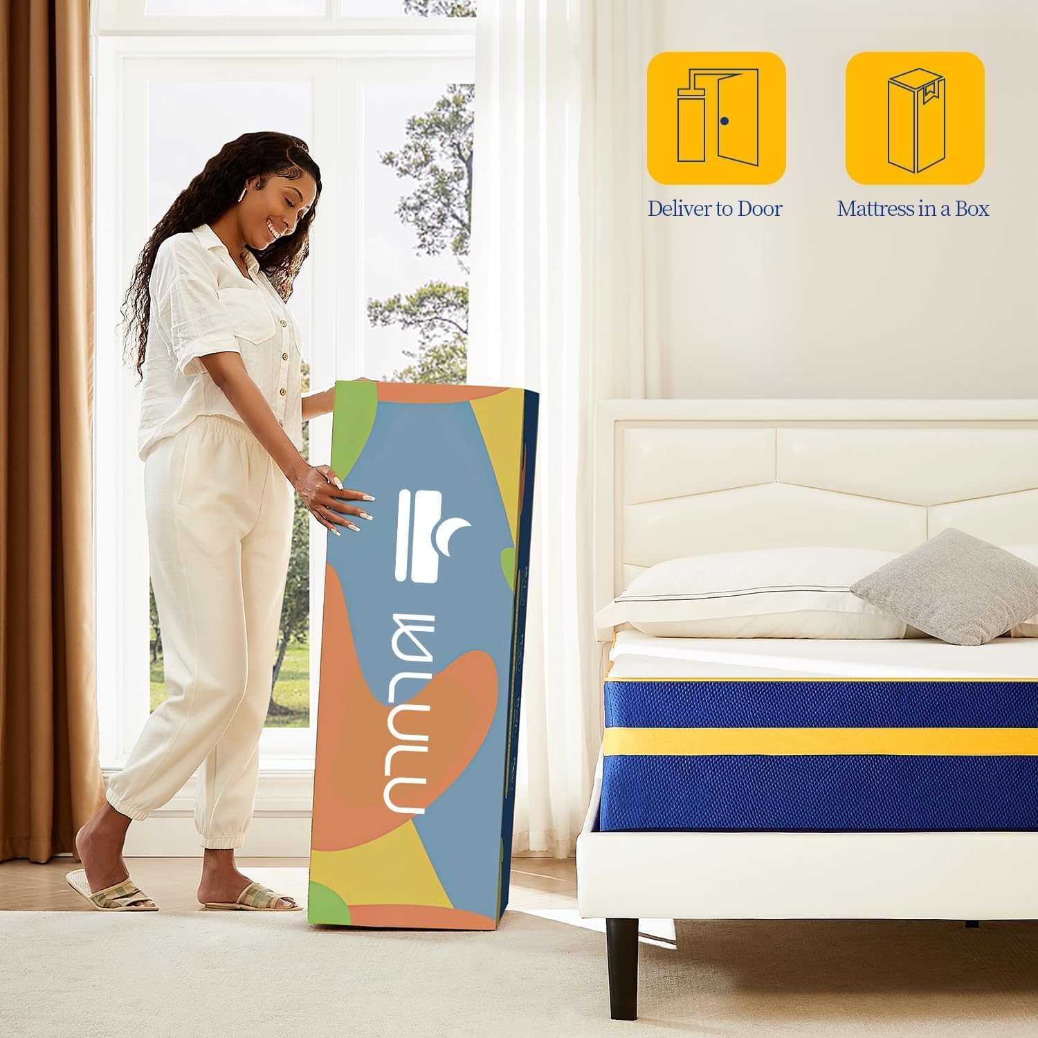 King Mattress, 14 Inch Memory Foam Mattress King for Back Pain, Gel Mattress in a Box, Made in USA, 5 Layers of Comfort, CertiPUR-US Certified · v2