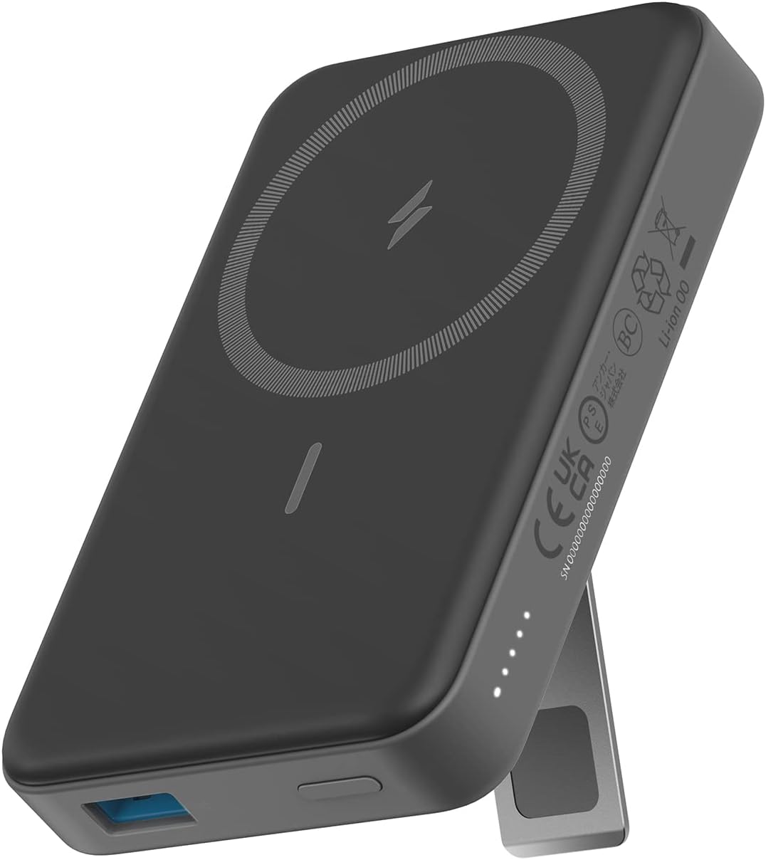 Batterie magnétique Anker 633, chargeur portable sans fil pliable 10 000 mAh, banque d'alimentation USB-C 20 W avec support, compatible Magsafe pour les iPhone des séries 16/15/14/13/12