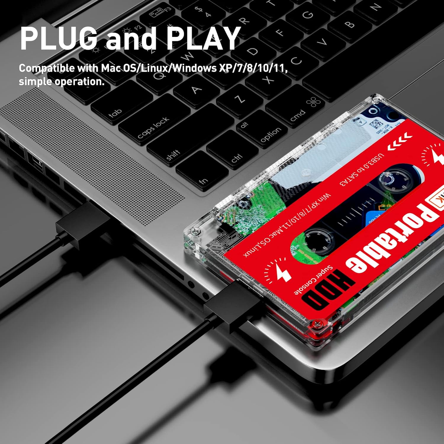 2TB Oyun Sürücüsü, USB 3.0, Dahili 120000 Oyunlar, Mac OS/Linux/Windows XP/7/8/10/11 ile Uyumlu Harici Sabit Sürücü, Taşınabilir HDD