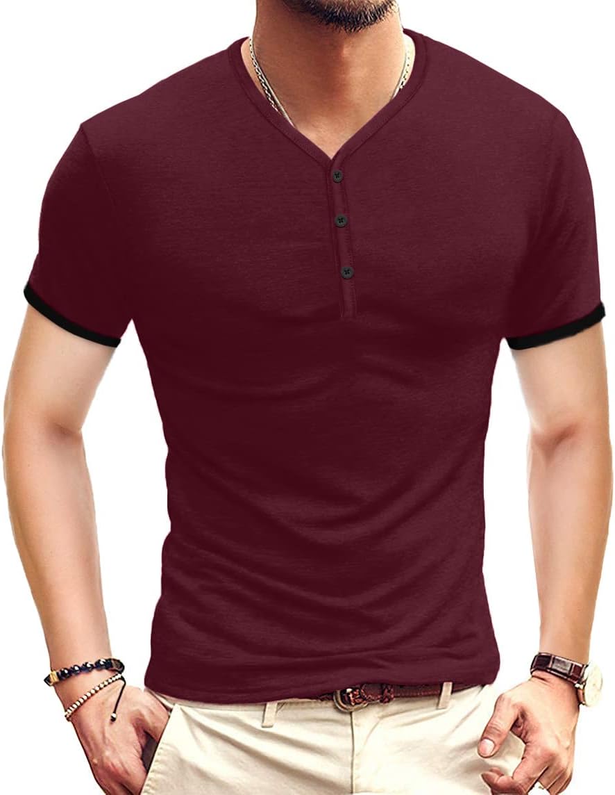 MLANM เสื้อยืดคอกลมแขนสั้น/ยาว ทรงสลิมฟิต สำหรับผู้ชาย