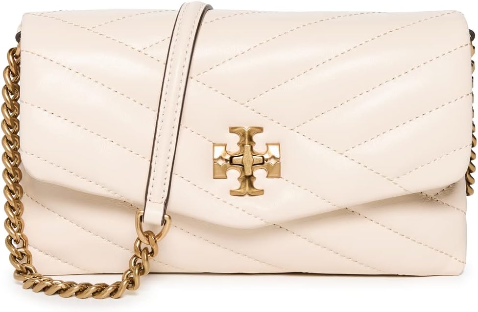 Tory Burch Womens Kira Chevron Chain Wallet