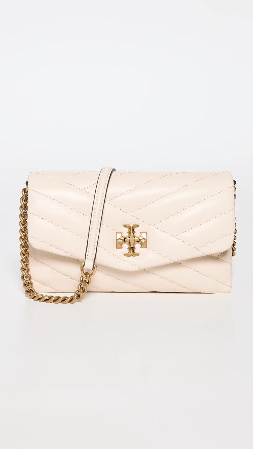 Tory Burch Womens Kira Chevron Chain Wallet