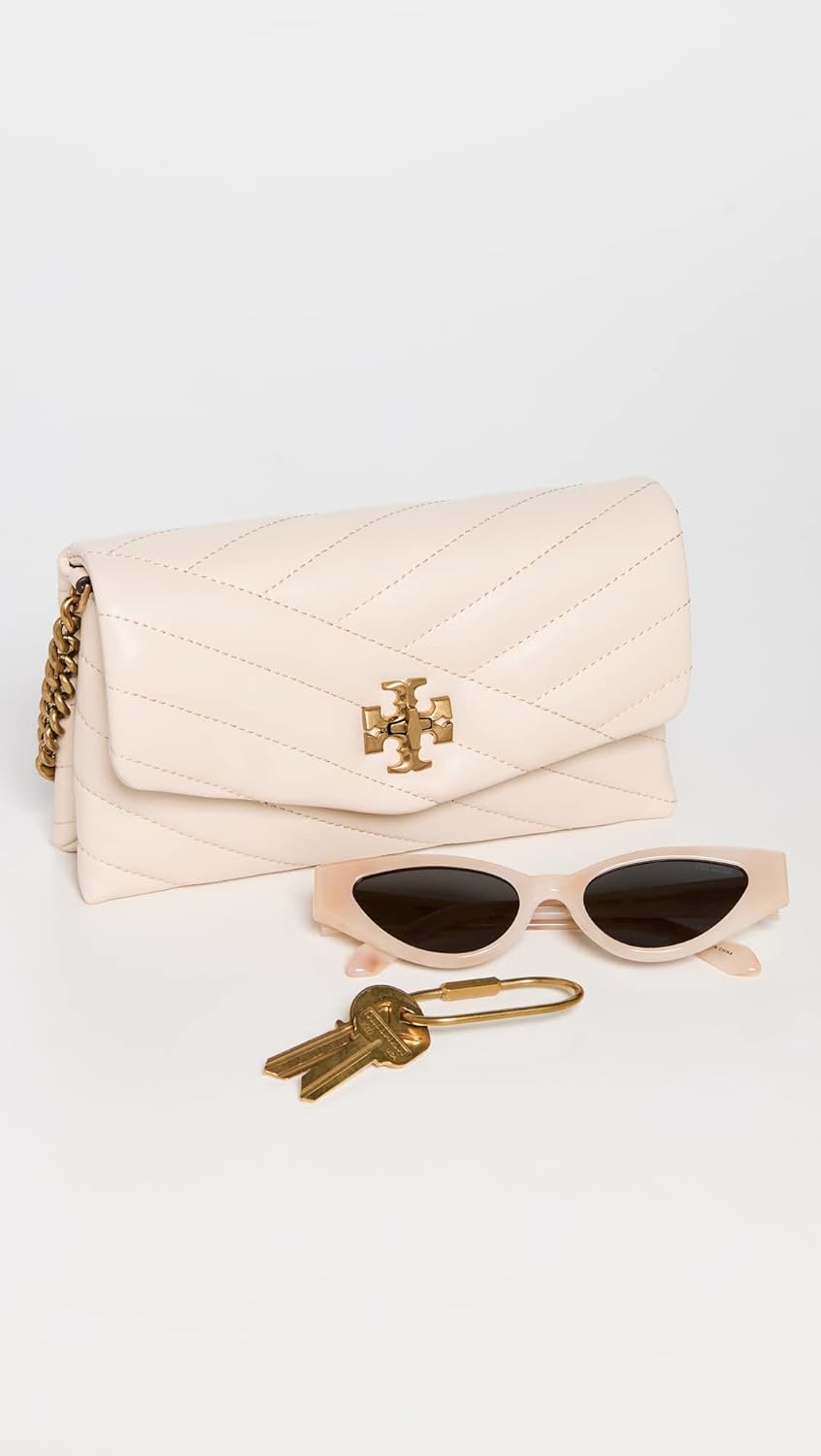 Tory Burch Womens Kira Chevron Chain Wallet