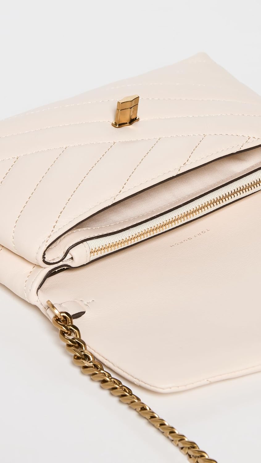 Tory Burch Womens Kira Chevron Chain Wallet