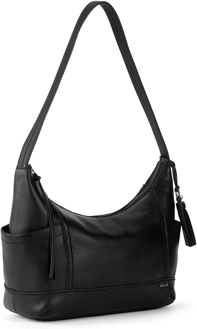 The Sak womens Kendra Hobo Bag in Leather Timeless Elevated Silhouette Soft Supple Handcrafted Sustainably, Black Ii, One Size US · v2