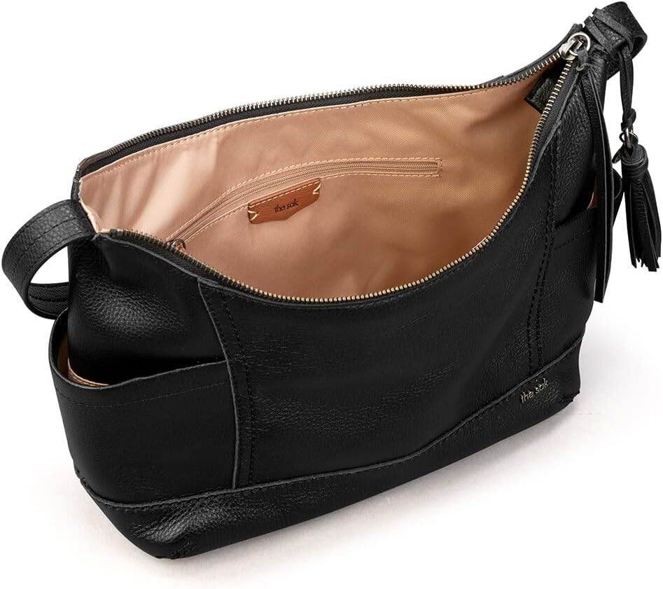 The Sak womens Kendra Hobo Bag in Leather Timeless Elevated Silhouette Soft Supple Handcrafted Sustainably, Black Ii, One Size US · v2