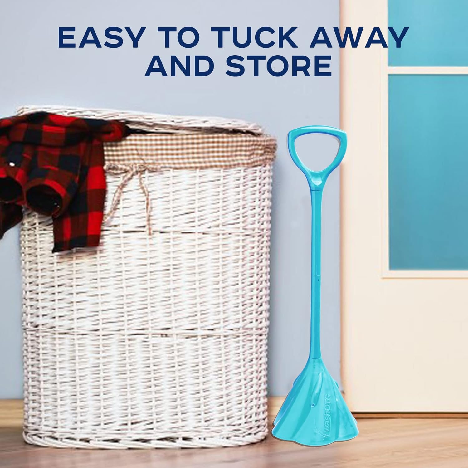 เครื่องซักผ้าพกพา - เครื่องซักผ้าแบบทนทาน กันน้ำ - เครื่องซักผ้าเคลื่อนที่ที่เหมาะสำหรับการซักผ้าขณะตั้งแคมป์ เดินป่า เดินทาง - เครื่องซักผ้าเคลื่อนที่สีเขียว (สีน้ำเงิน)