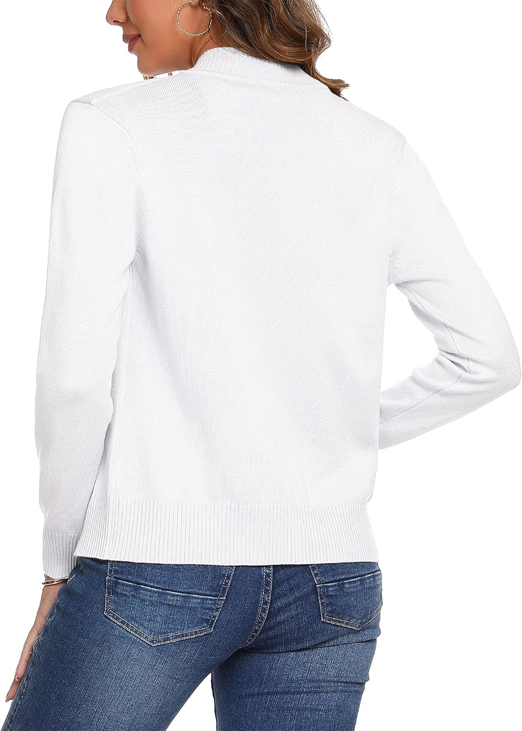 Totatuit Womens Long Sleeve Knitted Zip Up Sweater Cardigans Sweaters Lightweight Zipper Sweatshirts Jacket