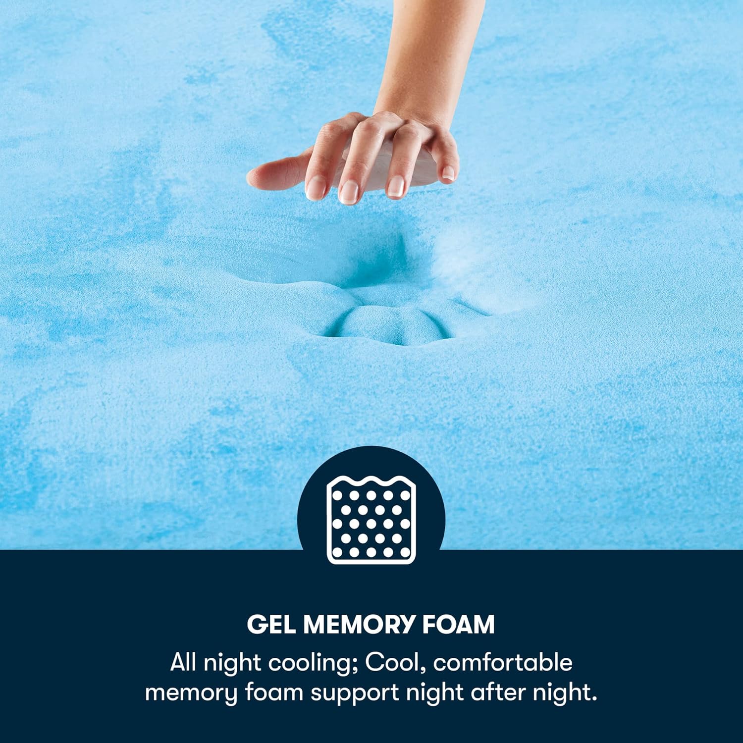 Serta, colchón de espuma viscoelástica de gel refrescante de 8 pulgadas, talla doble, de firmeza media, de apoyo, certificado CertiPUR-US, prueba de 100 noches, sueño puro, blanco