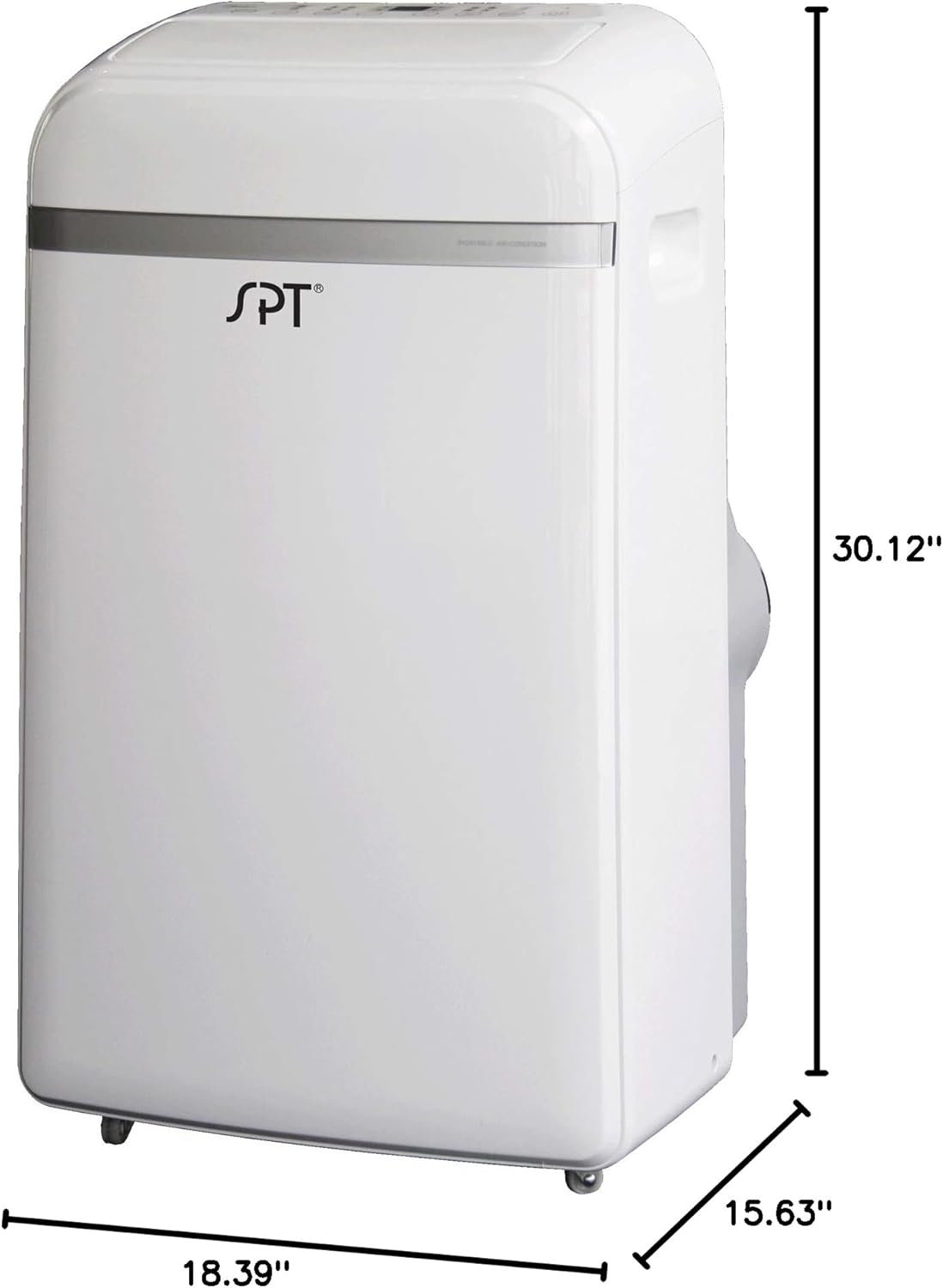 SPT WA-S1032E 13,500BTU Przenośny klimatyzator - chłodzenie (SACC: 10,300BTU), z chłodzeniem, osuszaniem, wentylatorem, biały, pilot zdalnego sterowania, 24-godzinny timer, 18,39 W x 15,63 „D x 30.12” H