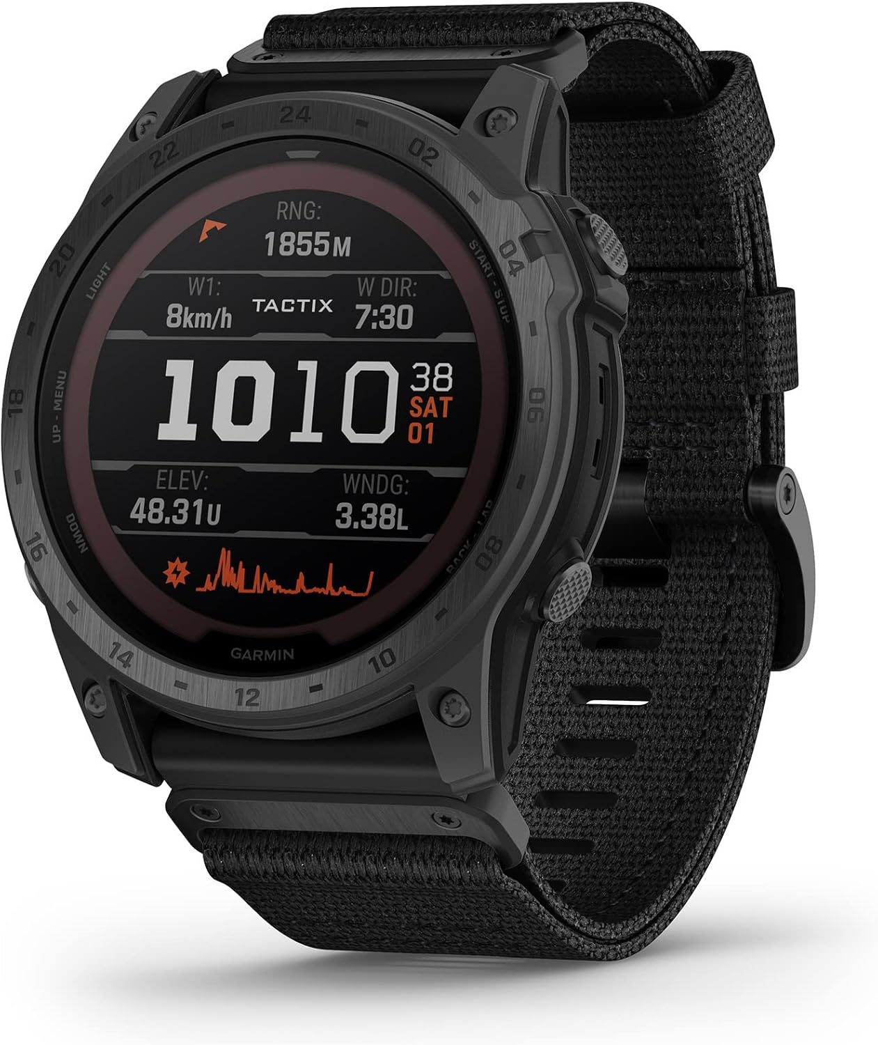 Garmin tactix 7, Pro Ballistics Edition, Ruggedly Built Tactical GPS Watch with Solar Charging Capabilities, Applied Ballistics and Nylon Band,Black · v2