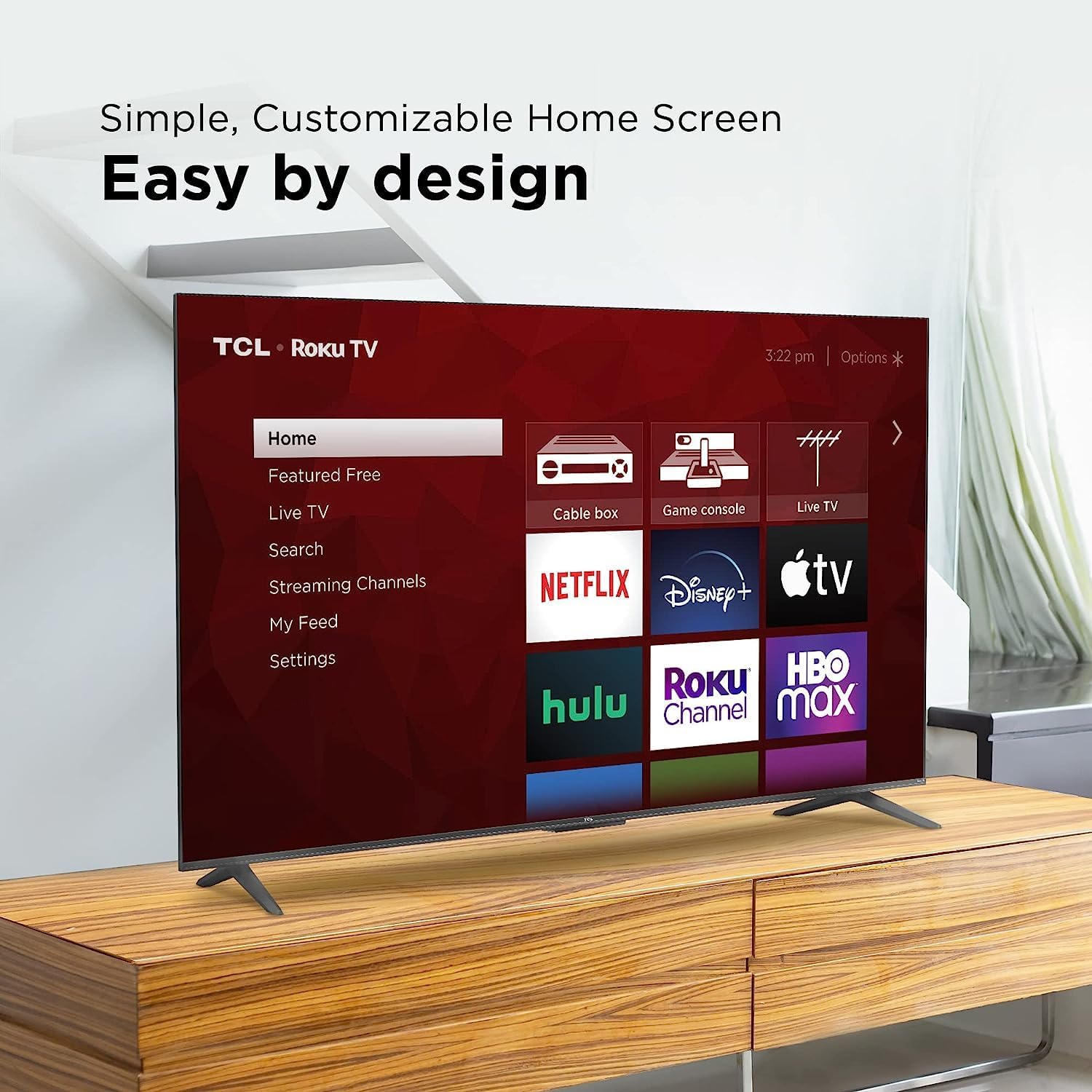 Téléviseur intelligent Roku TCL 65, série Classe 4, 4K UHD HDR, série 65S455