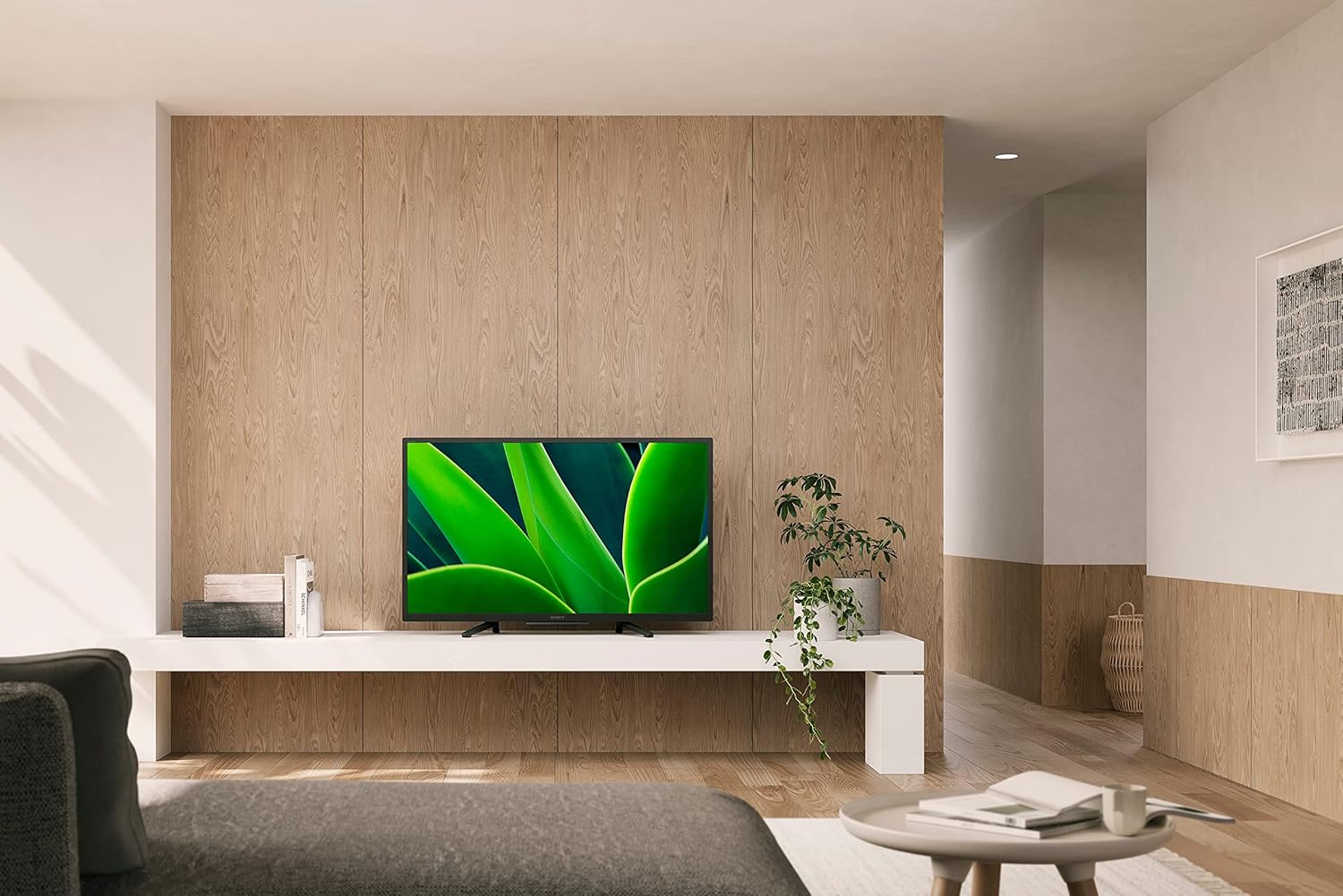 Téléviseur LED HDR HD 720p Sony 32 pouces, série W830K avec Google TV et Google Assistant, modèle 2022, noir