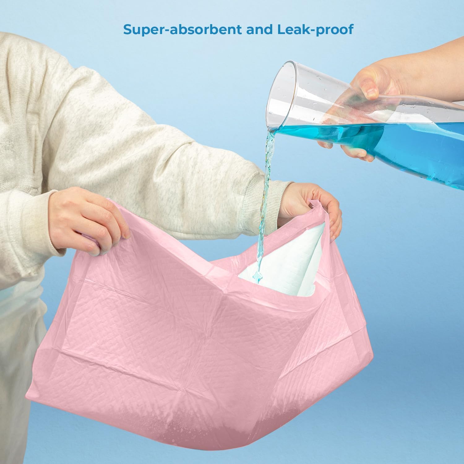 Best Pet Supplies (22.5 x 22") Disposable Puppy Pads for Whelping Puppies and Training Dogs, 100 Pack, Ultra Absorbent, Leak Resistant, and Track Free for Indoor Pets, Floor Protection - Baby Pink