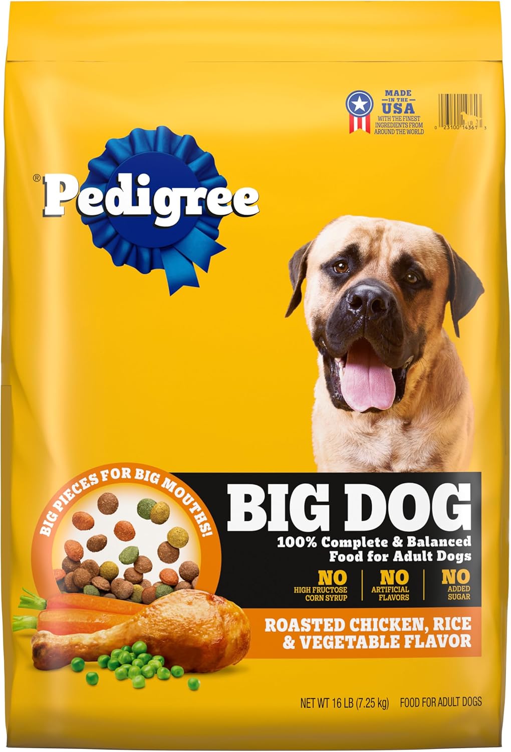 Pedigree Complete Nutrition Big Dog Dry Dog Food, Roasted Chicken, Rice and Vegetable Flavor, 16 lb. Bag · v2