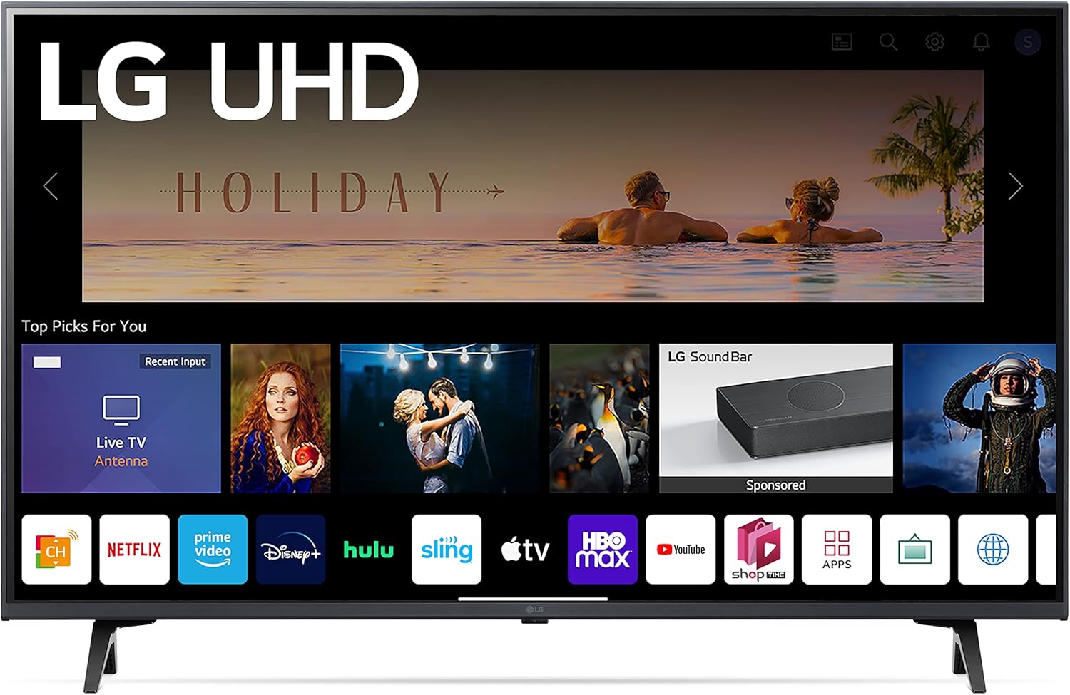 LG UHD UQ75 Series 43” (43UQ7590PUB, 2022), Black
