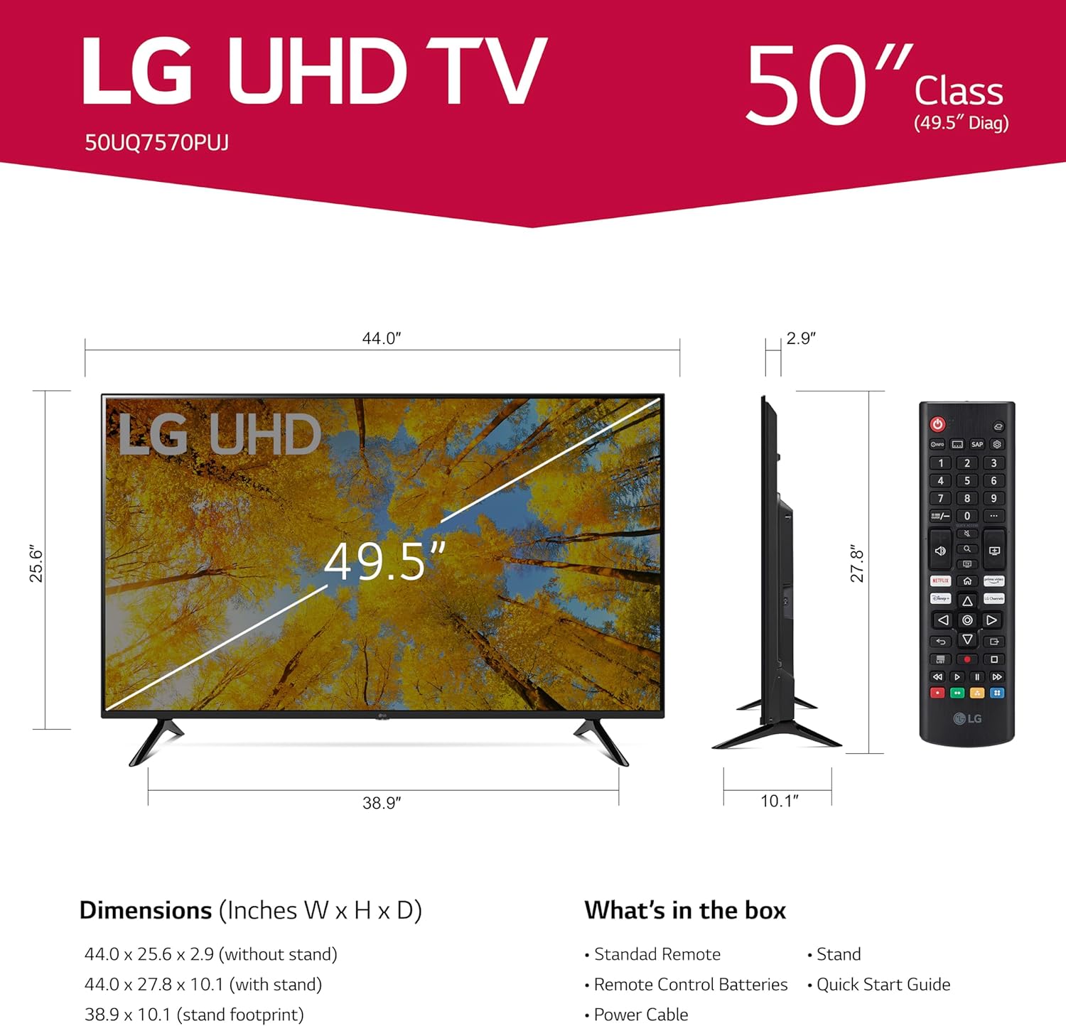 LG 50-Inch Class UQ7570 Series 4K Smart TV, AI-Powered 4K, Cloud Gaming (50UQ7570PUJ, 2022), Black · v15