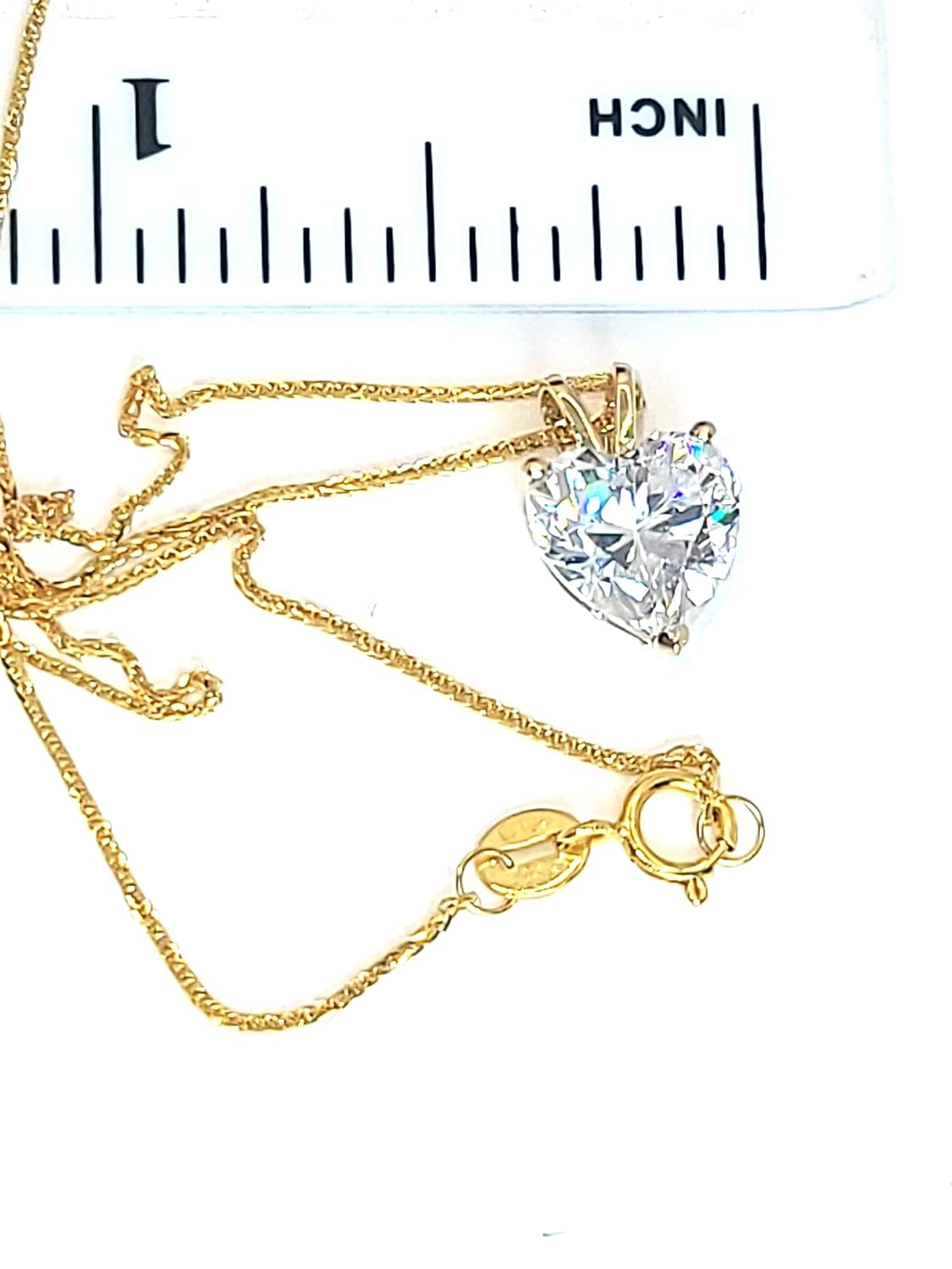 Luxuriöses Geschenk zum Frauentag aus 18 Karat massivem Gold für sie, 8 mm Diamant-Anhänger, 1,5 Karat HERZ-SOLITÄR-DIAMANT-Diamant-Herz-Diamant-Halskette, GELBGOLD, HANDGEFERTIGTER Schmuck für Damen, ihr Jubiläum, Frauentag
