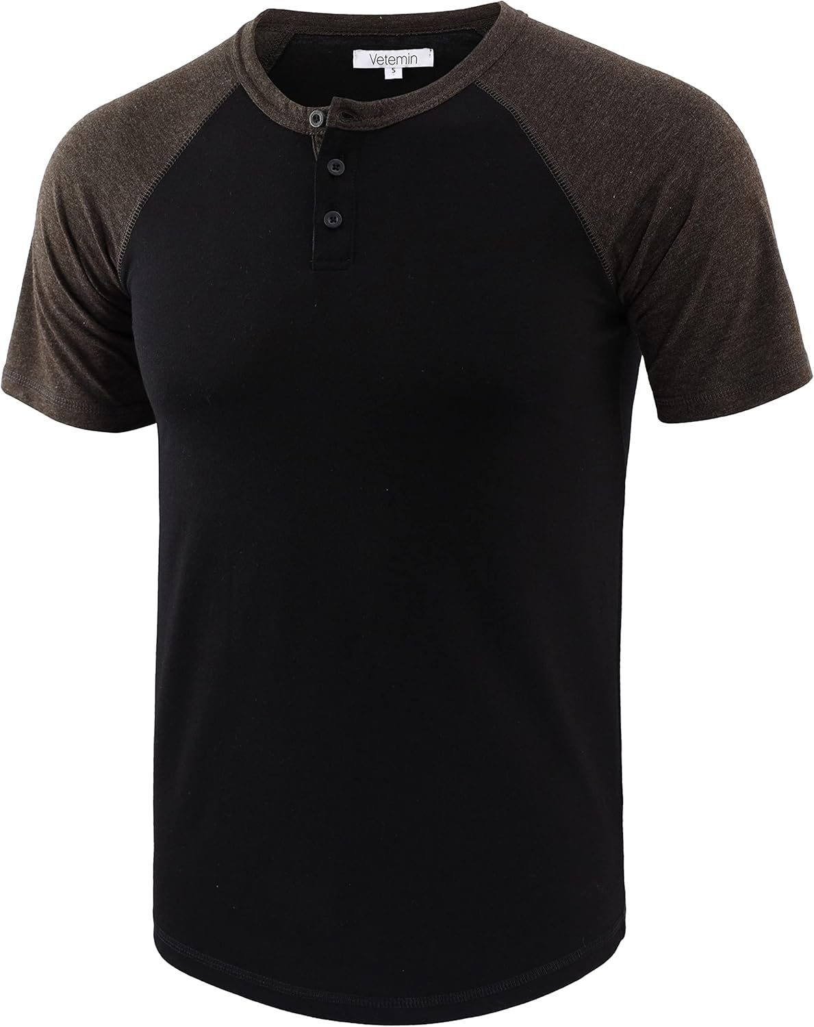 Vetemin Mens Casual Classic Vintage Short/Long Sleeve Raglan Henley Shirts Baseball Active T-Shirt · v2