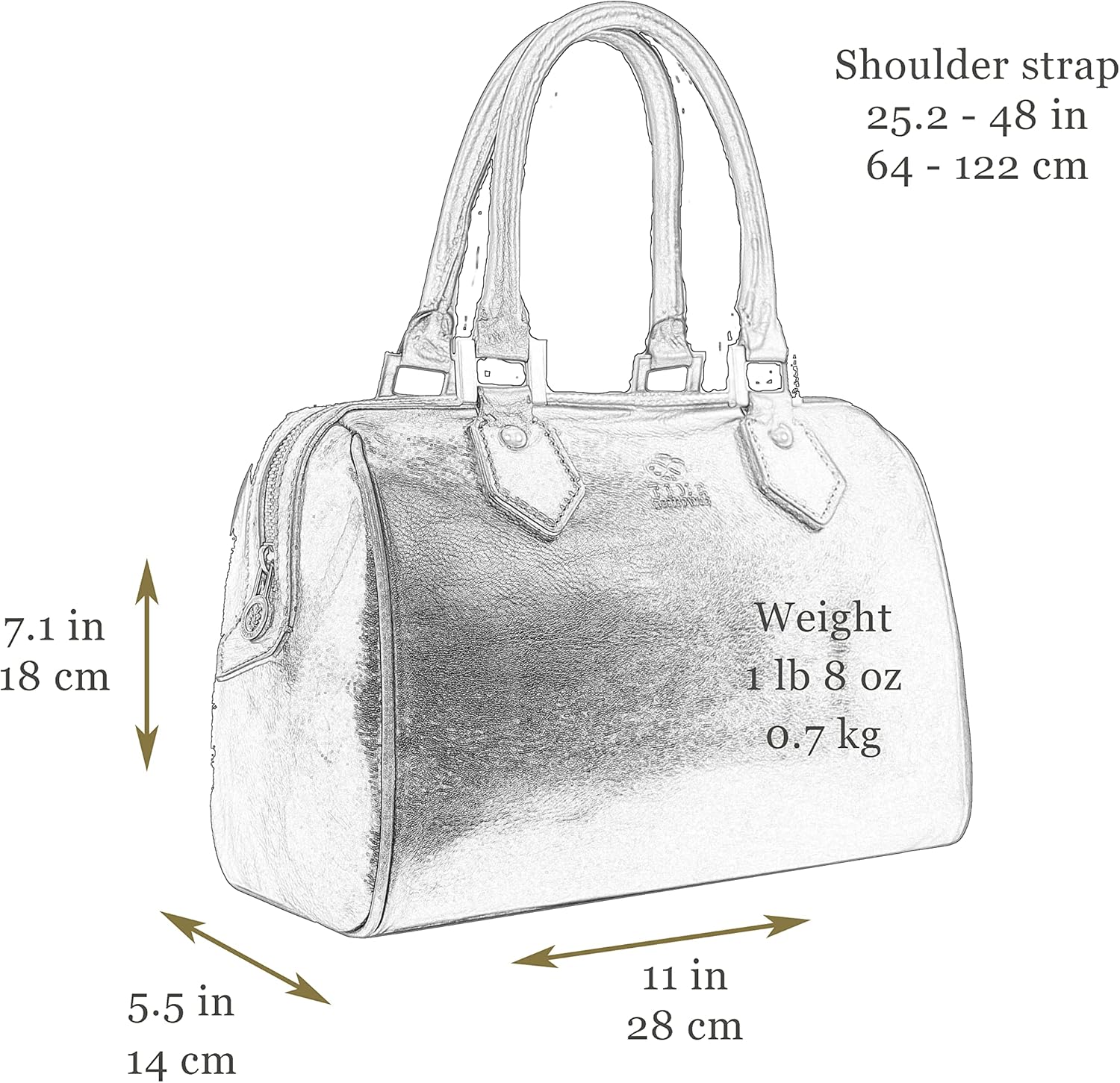 Time Resistance Leather Handbag - Full-Grain Leather Purse for Women - Top Handle Bag - Tote Bag · v4
