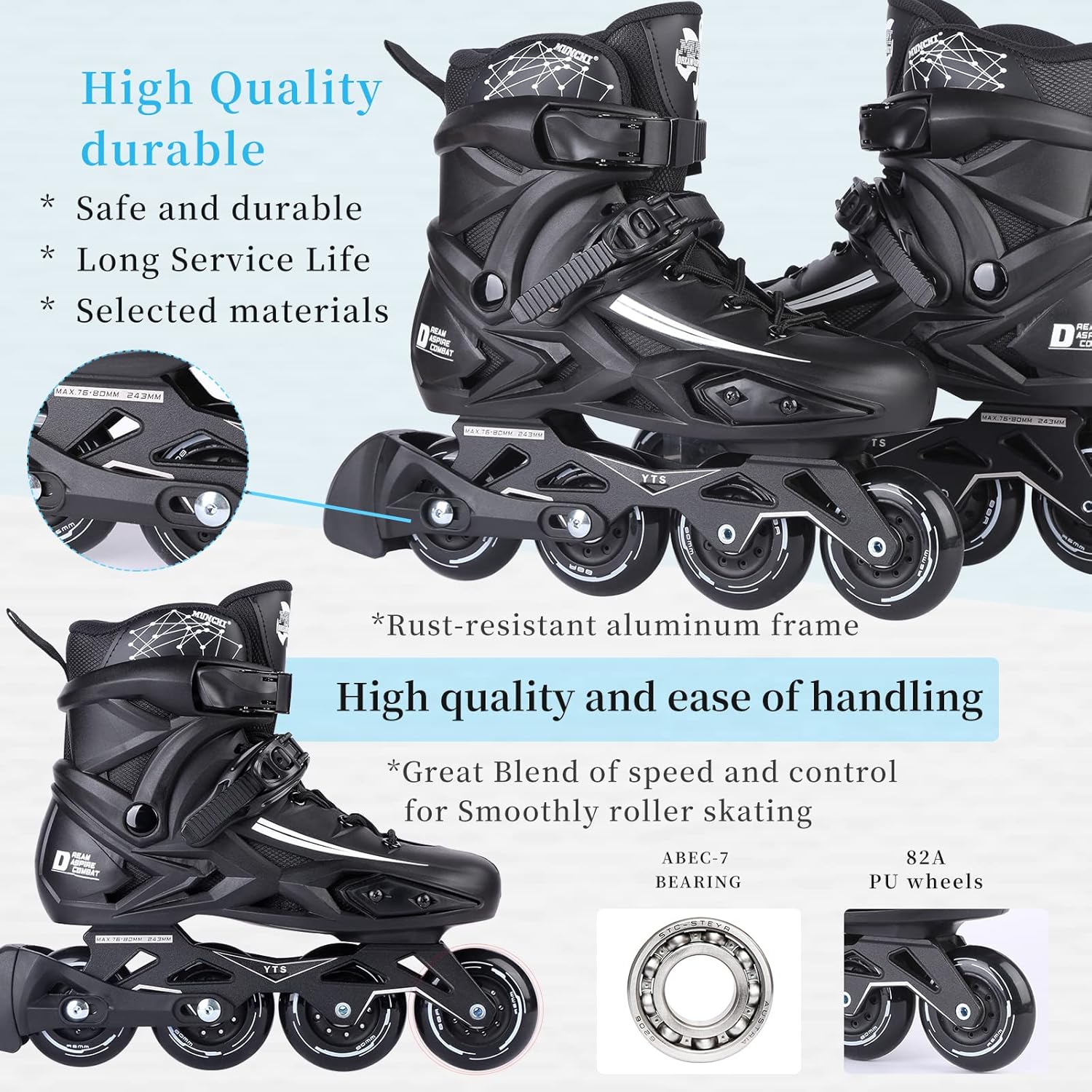 Fitness Inline Skates, Outdoor 4 Wheel Speed Racing Roller Skates for Men Women Adult · v2