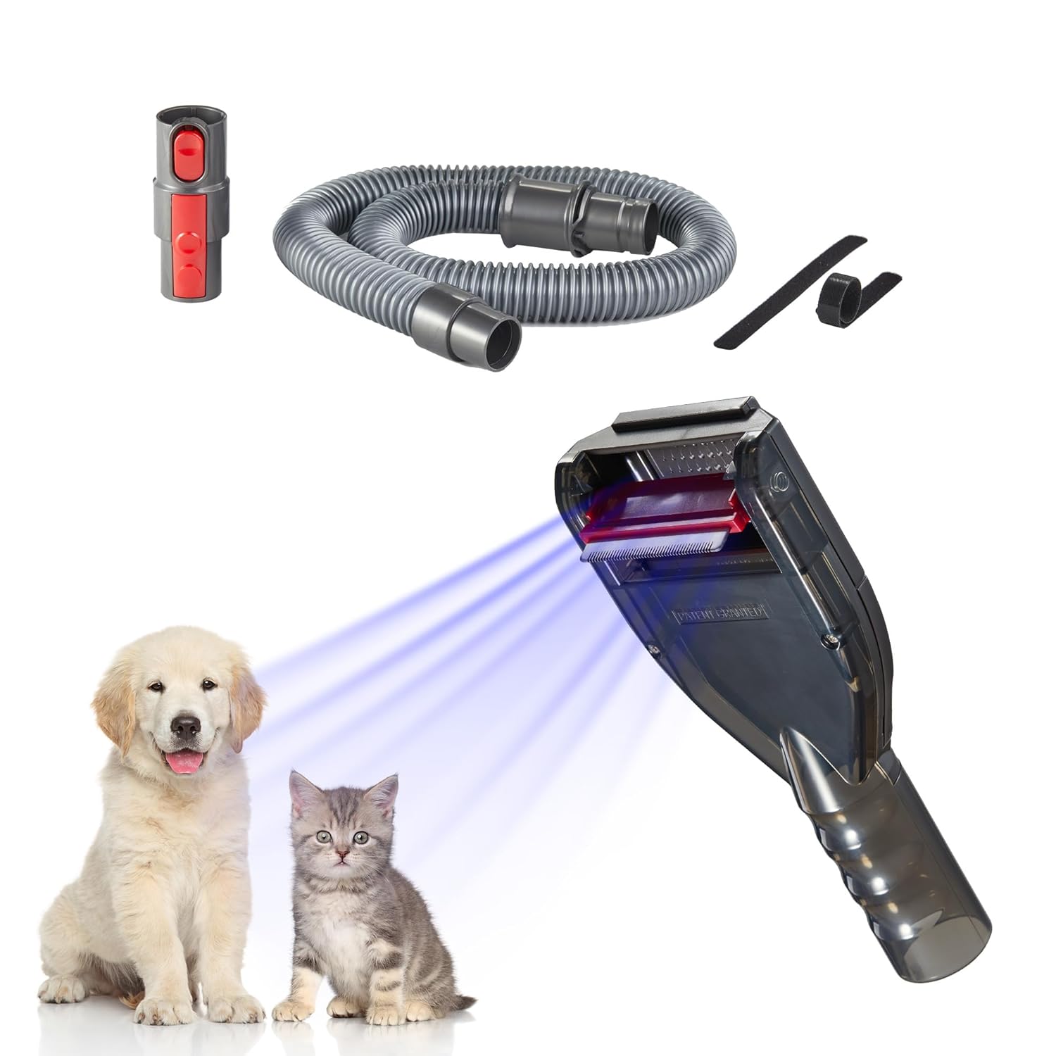 Brush Hair Deshedding Tool for DogsCats Professional Shedding Fur Remover Comb as Vacuum Cleaner Attachment Kit for Dyson V15 V12 V11 V10 V8 V7 V6 · v4