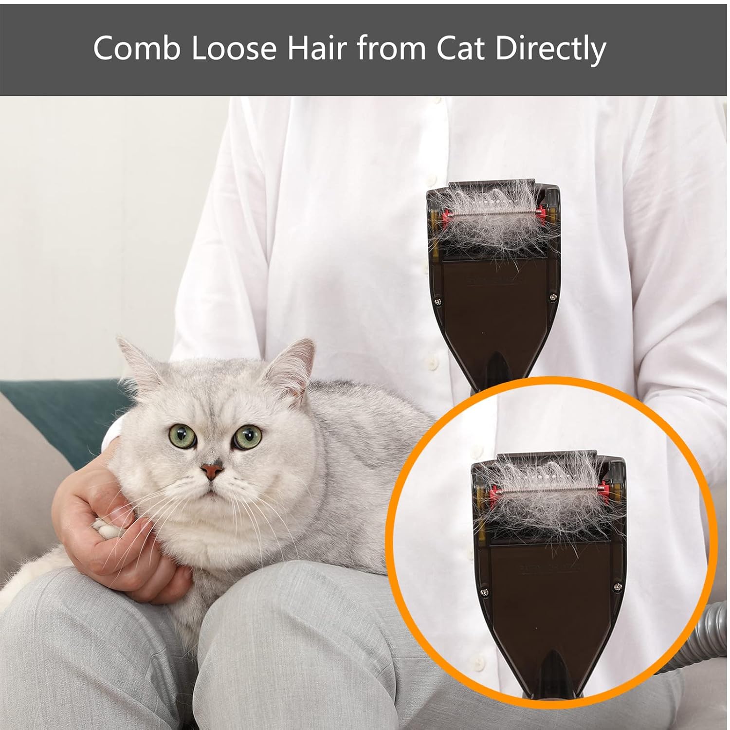 Brush Hair Deshedding Tool for DogsCats Professional Shedding Fur Remover Comb as Vacuum Cleaner Attachment Kit for Dyson V15 V12 V11 V10 V8 V7 V6 · v4