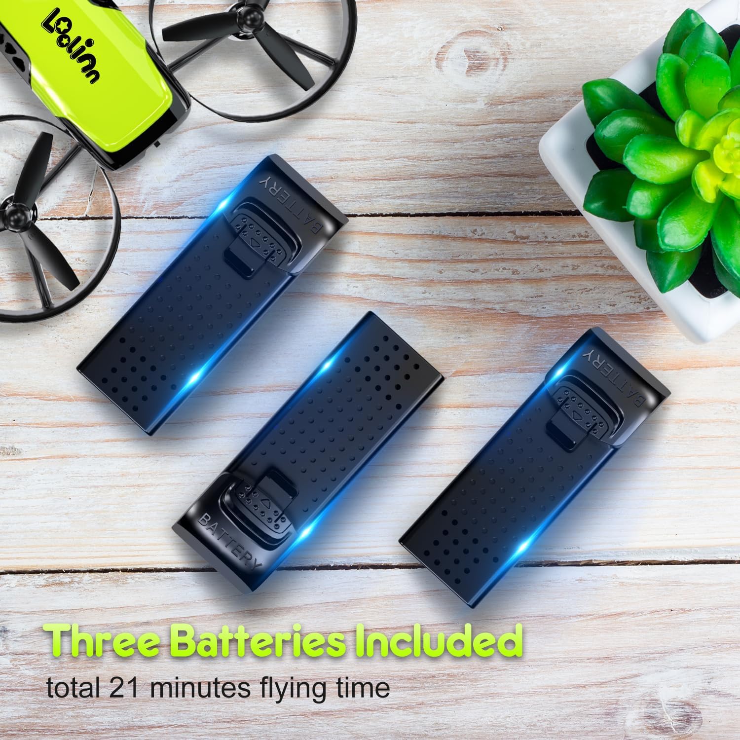 Loolinn | Droni per bambini Regalo con fotocamera - Mini drone con fotocamera regolabile a 90°, sicuro per bambini, foto e video, include tre batterie (regalo di Natale per bambini)