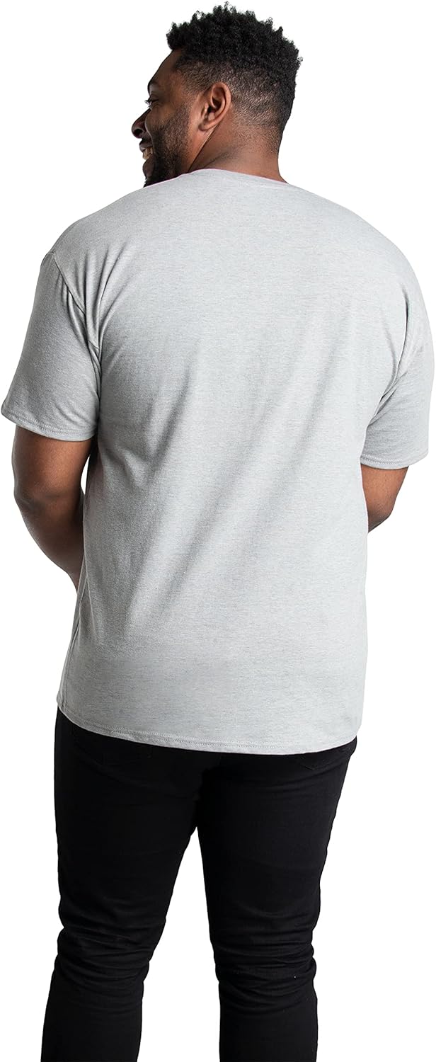 Fruit of the Loom mens Eversoft Cotton T-shirts (Big Tall Sizes) T Shirt, Big Tall - Crew Grey Heather, Large Tall US
