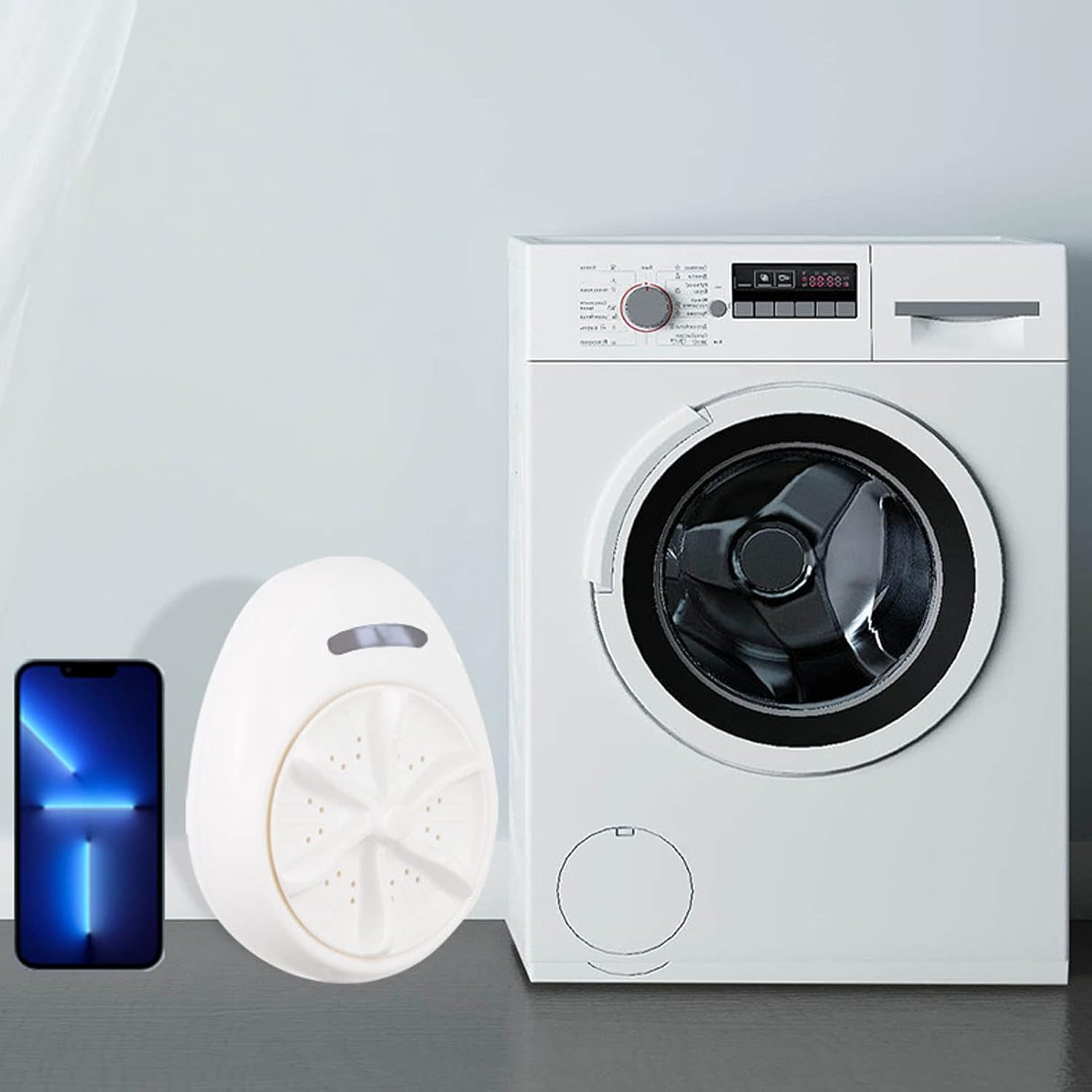 Taşınabilir Mini Çamaşır Makinesi, Bayan İç Giyim İçin 120W Ultrasonik Türbin Yıkama Makinesi, Yakın Takılan Giysiler, Seyahat için 4 Modlu Mini Çamaşır Makinesi Turbo Yıkayıcı, İş Gezisi (ABD)