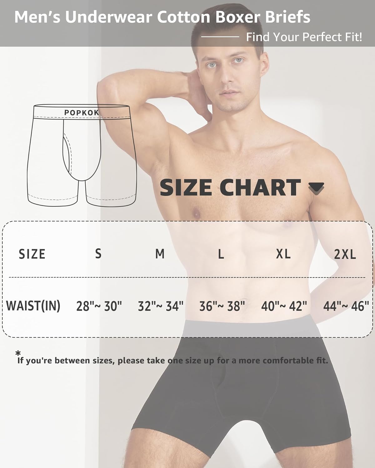 Celana Dalam Pria Boxer Briefs Katun dengan Fly 5 Pack