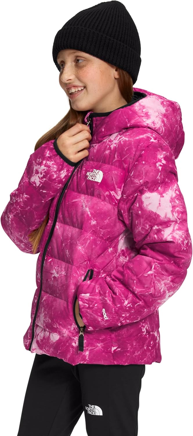 THE NORTH FACE girls Printed Reversible North Down Hooded Jacket (Little Kids/Big Kids)