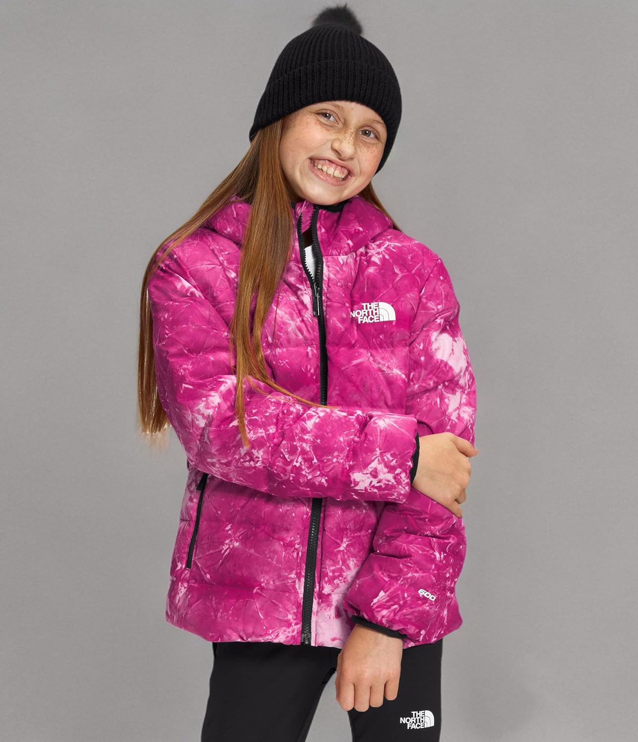 THE NORTH FACE girls Printed Reversible North Down Hooded Jacket (Little Kids/Big Kids)