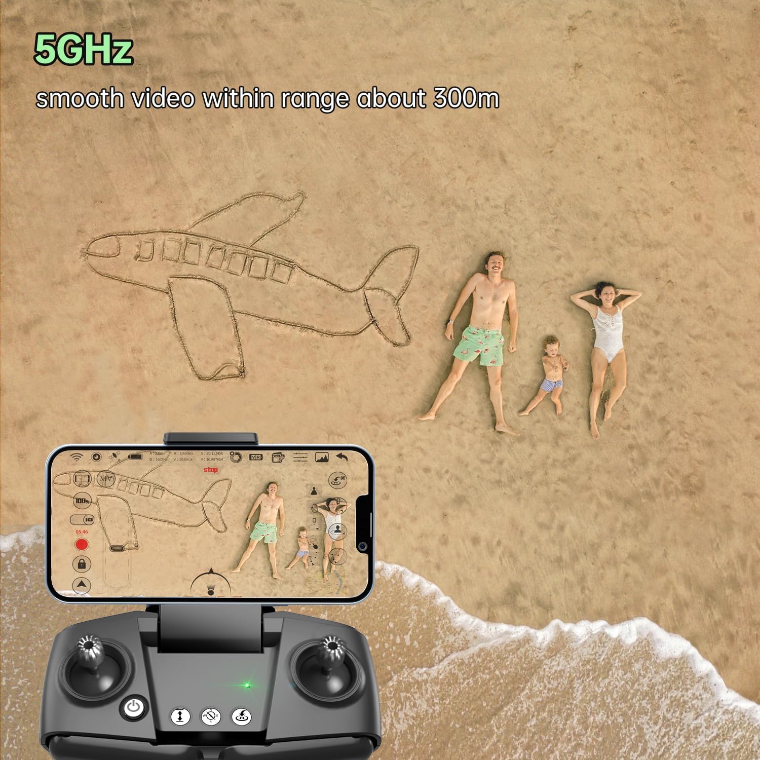 Loolinn | Drone GPS con fotocamera 4K per principianti in regalo, meno di 250 grammi, 50 minuti di volo, due batterie, foto 4K, video 2K, GPS Intelligent Return, Follow Me, Drone con fotocamera per adulti come regalo di Natale