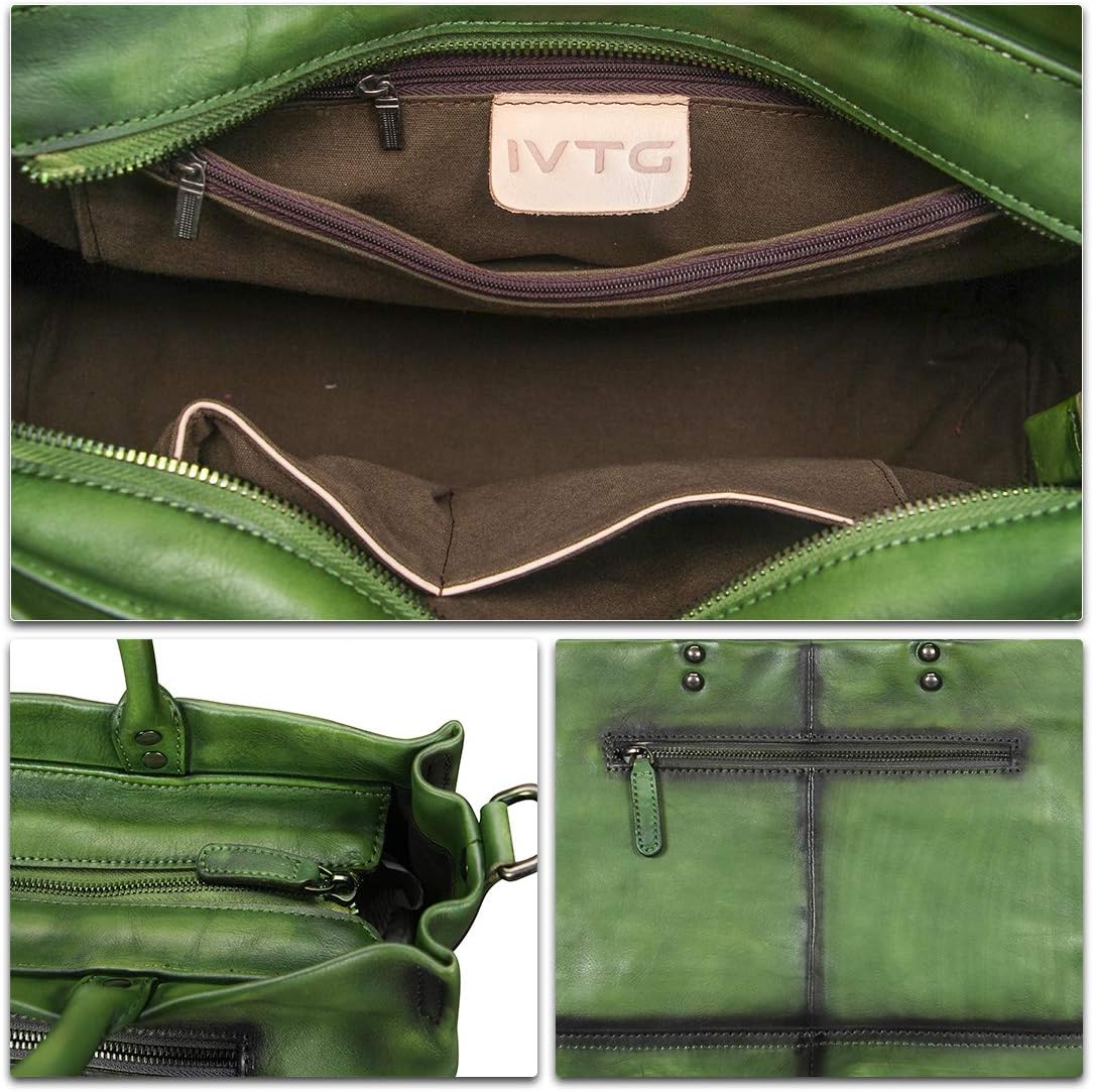 Genuine Leather Purses and Handbags for Women Vintage Handmade Leather Large Top Handle Bag Shoulder Bag Satchel