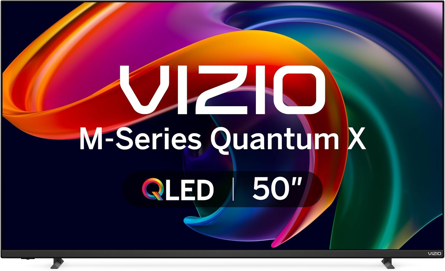Téléviseur intelligent QLED HDR10 50 pouces VIZIO série MQX 4K à 120 Hz avec Dolby Vision, Active Full Array, jeux sur PC 240 Hz @ 1080p, WiFi 6E, Apple AirPlay, Chromecast intégré, M50QXM-K01, modèle 2023