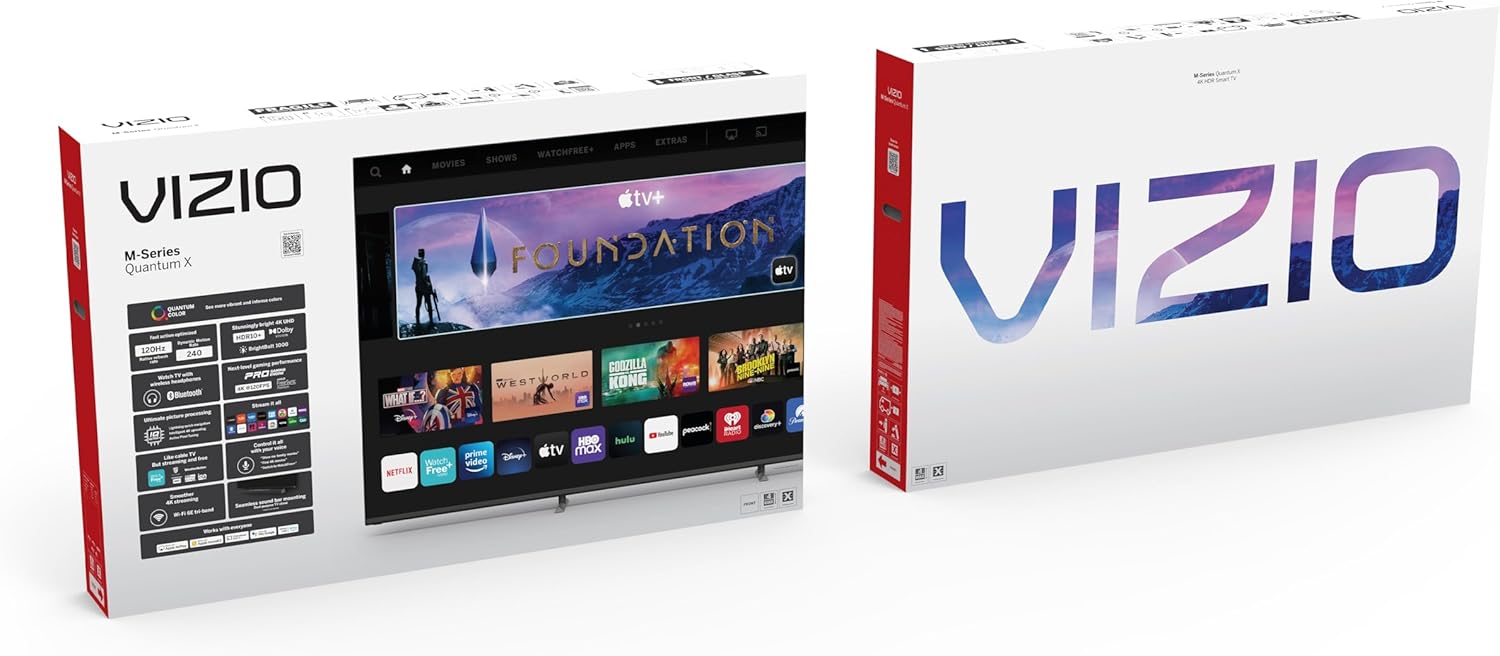 Smart TV VIZIO serie MQX 4K 120Hz QLED HDR10 da 50 pollici con Dolby Vision, Active Full Array, giochi per PC a 240 Hz a 1080p, WiFi 6E, Apple AirPlay, Chromecast integrato, M50QXM-K01, modello 2023