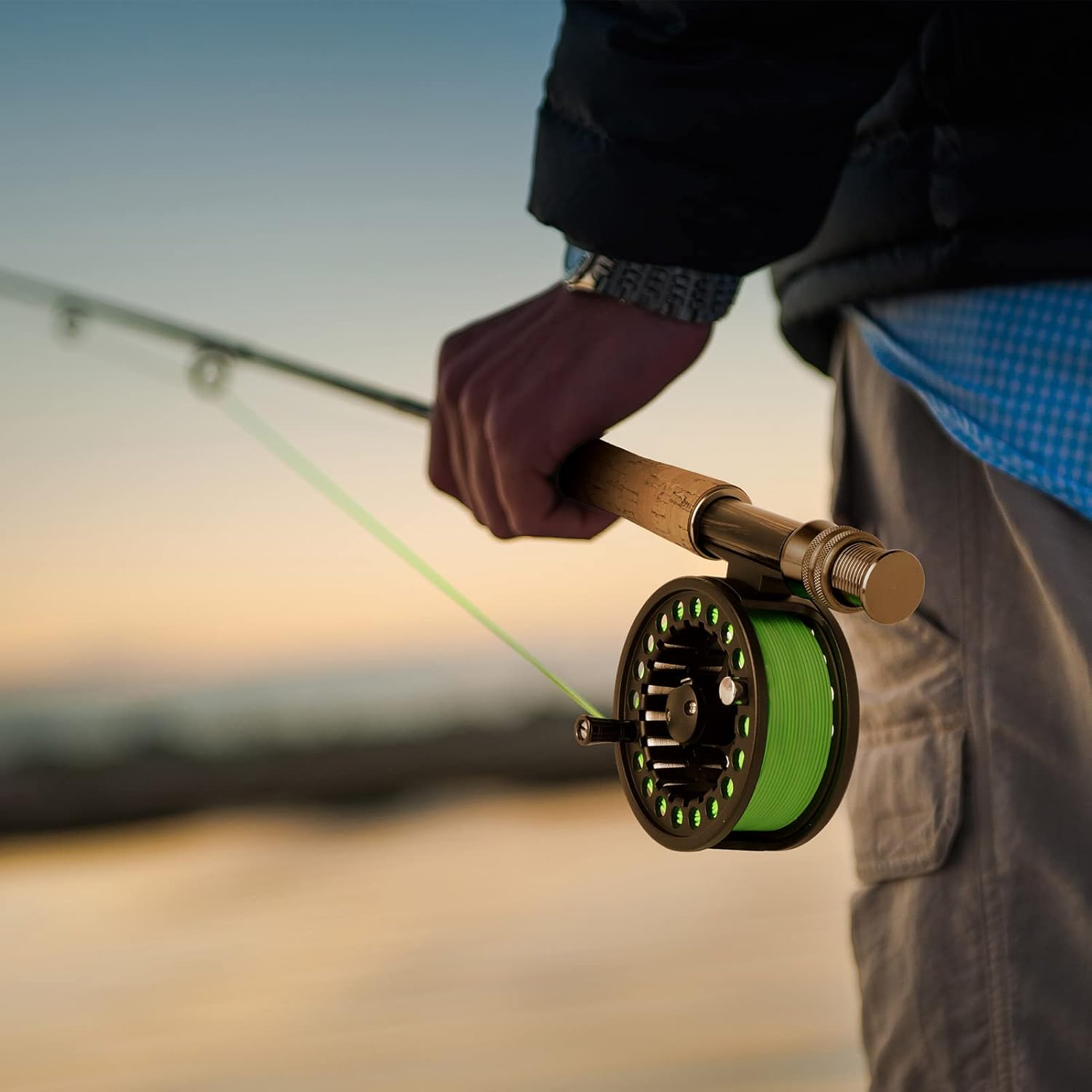 TOPFORT Fly Fishing Rod and Reel Combo Starter Kit, 4 Piece Lightweight Ultra-Portable Graphite Fly Rod Complete Starter Package with Carrier Bag · v3
