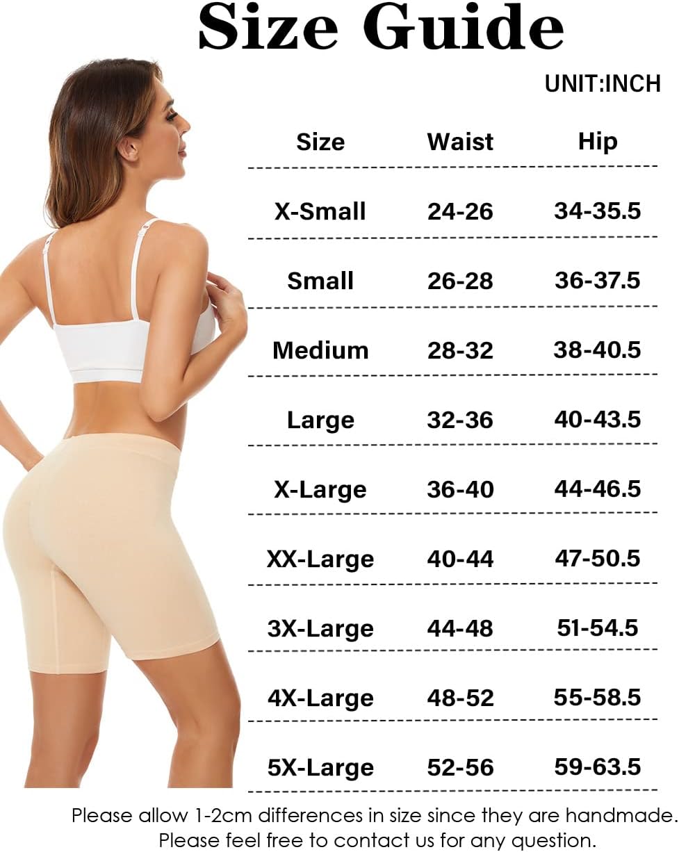 POKARLA 4 Pack Womens Cotton Underwear Boxer Shorts Anti Chafing Bike Shorts Boyshorts Panties Regular  Plus Size