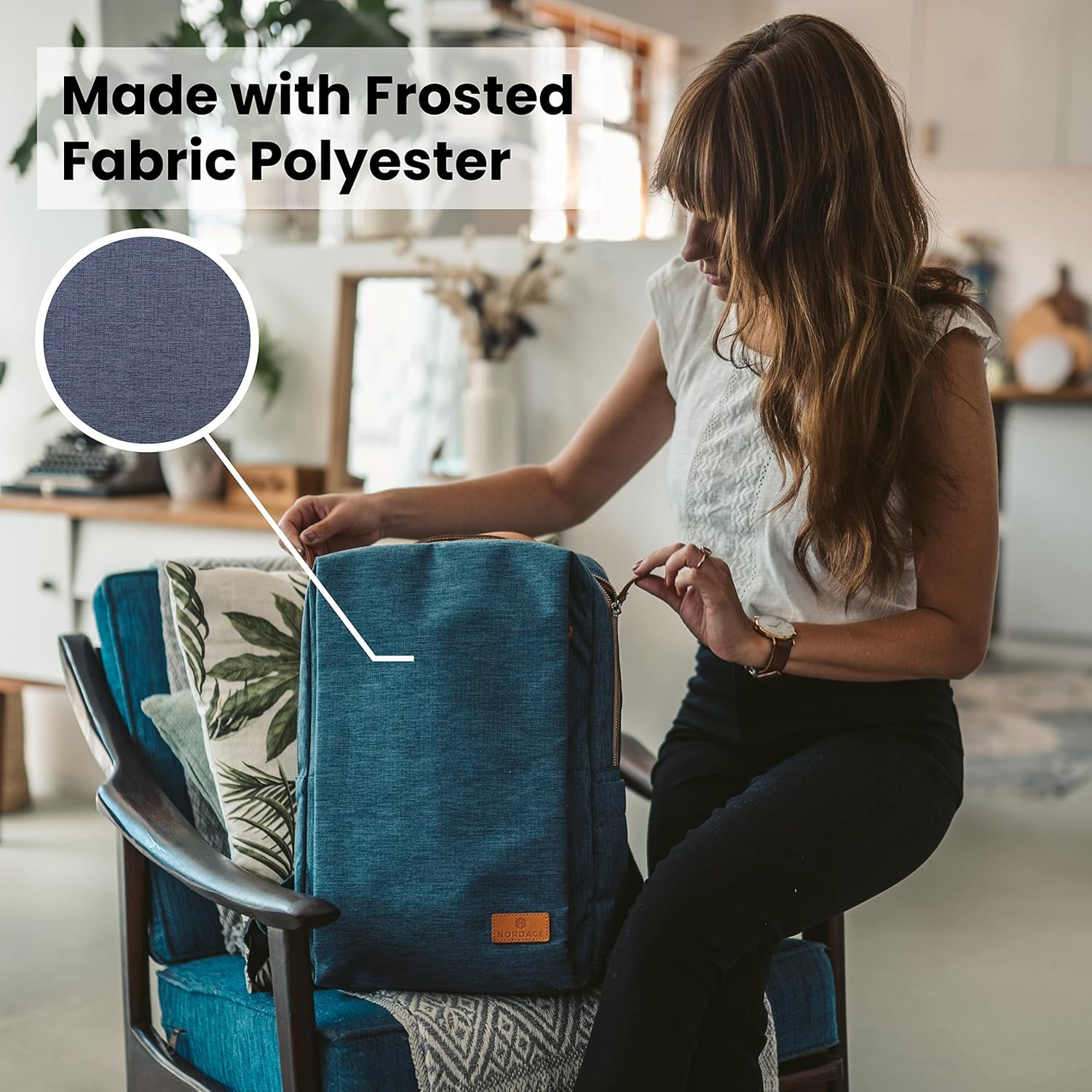Nordace Siena Smart Backpack with USB Charging - 15.6 Inch Laptop Backpack, 19L Daily Backpack for Travel, Everyday, Work (Blue) · v3