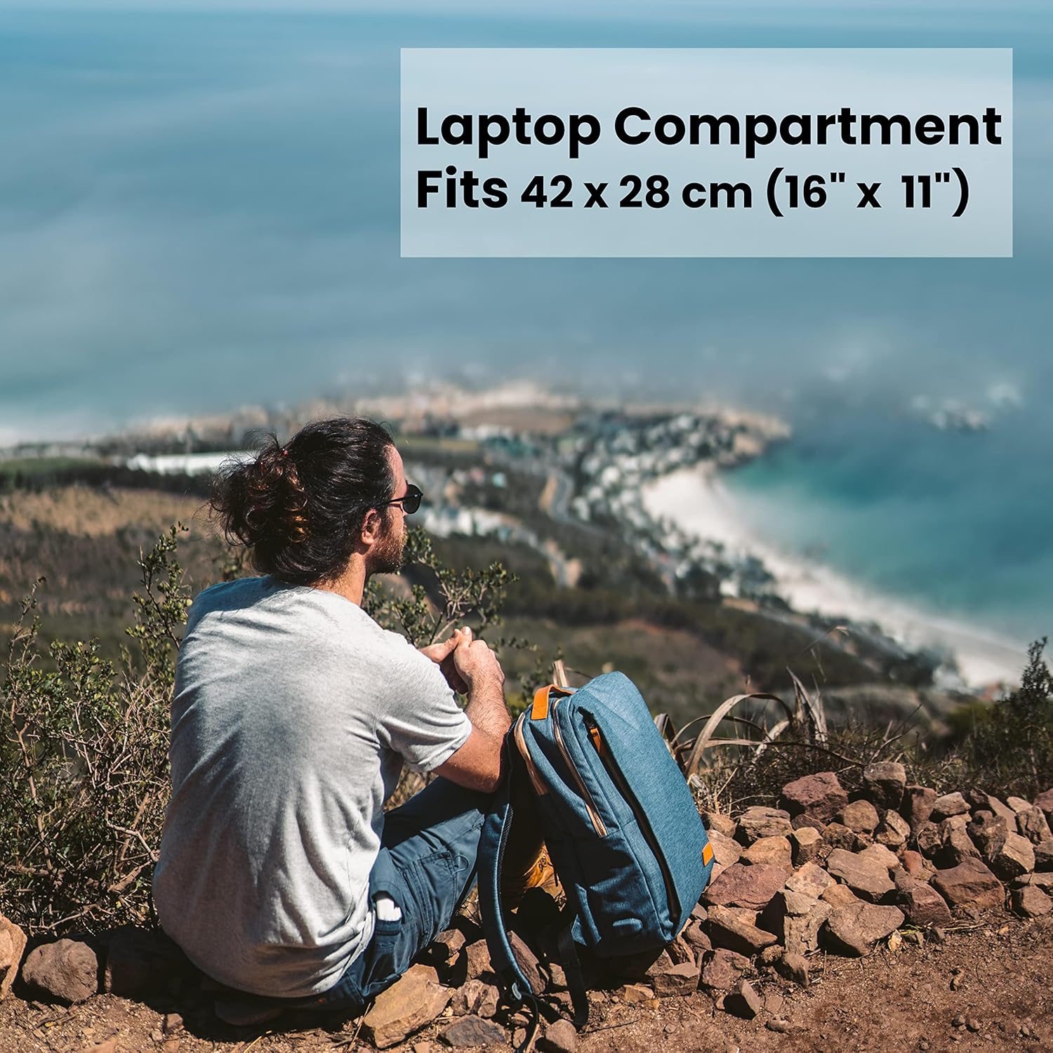 Nordace Siena Smart Backpack with USB Charging - 15.6 Inch Laptop Backpack, 19L Daily Backpack for Travel, Everyday, Work (Blue) · v3
