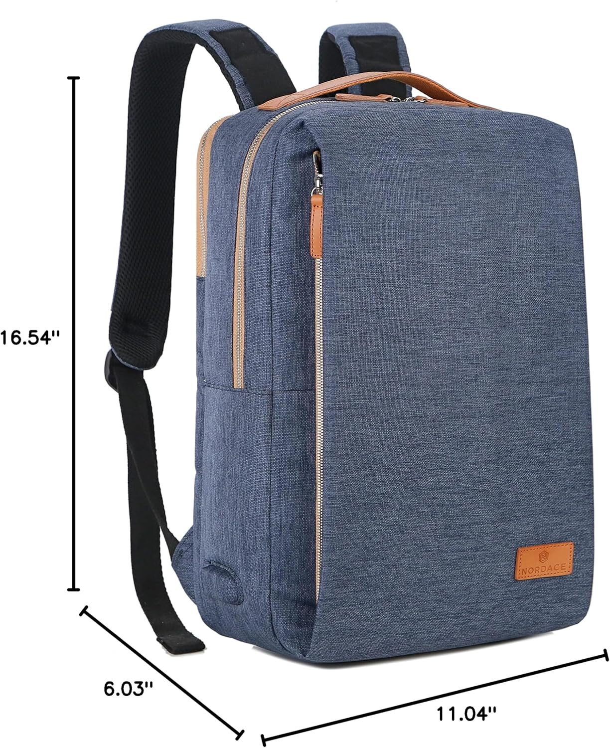 Nordace Siena Smart Backpack with USB Charging - 15.6 Inch Laptop Backpack, 19L Daily Backpack for Travel, Everyday, Work (Blue) · v3