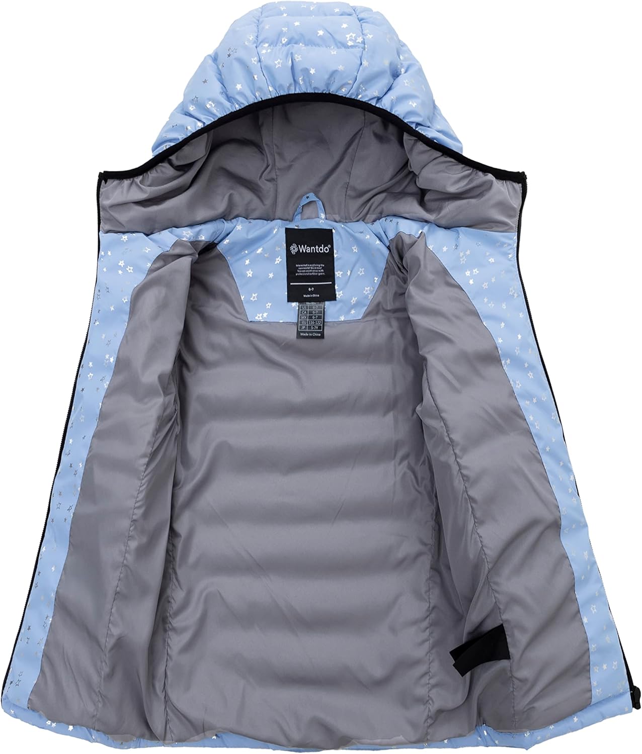 wantdo Girls Lightweight Puffer Jacket Hooded Winter Outerwear Jacket Padded Bubble Coats · v2