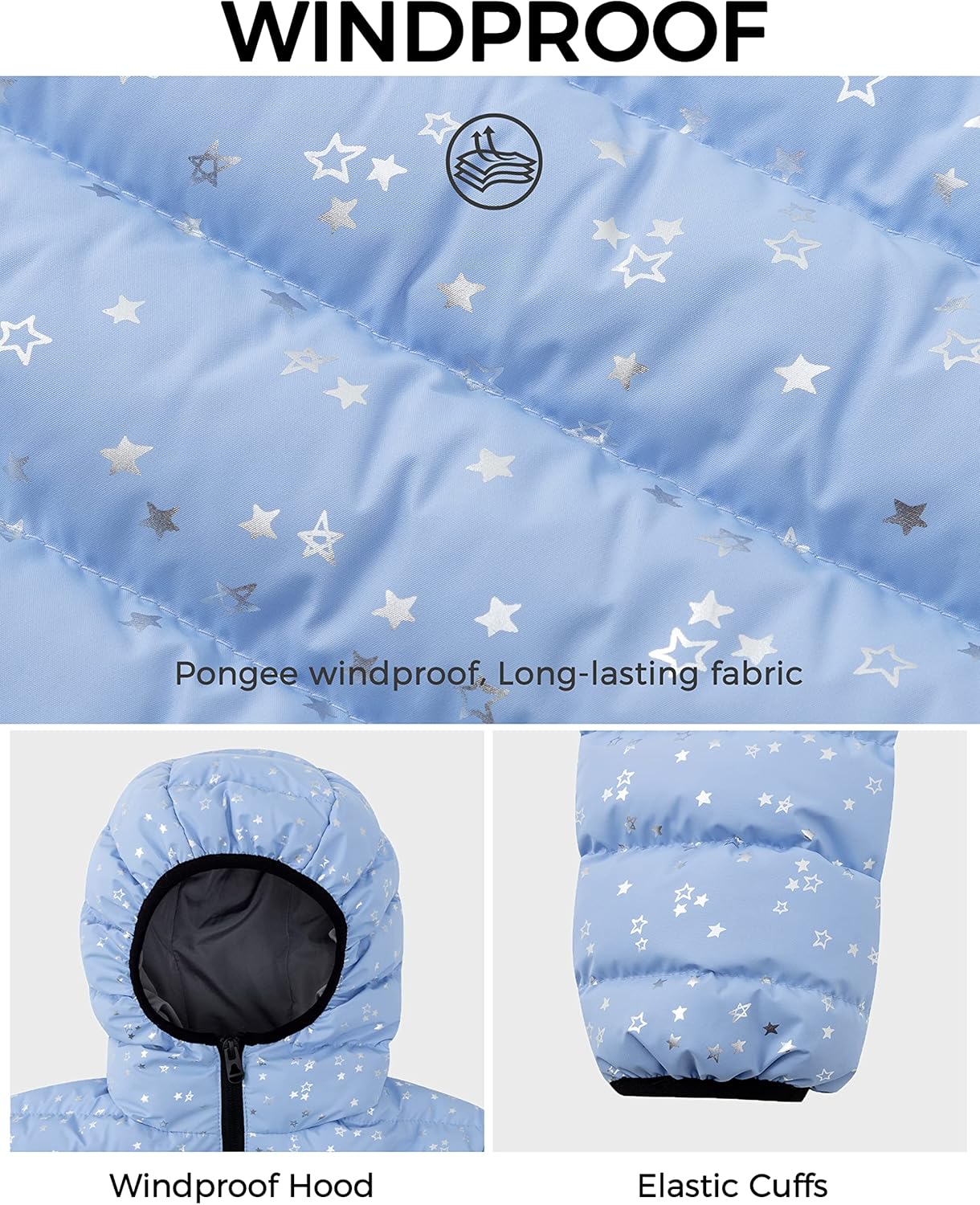 wantdo Girls Lightweight Puffer Jacket Hooded Winter Outerwear Jacket Padded Bubble Coats · v2