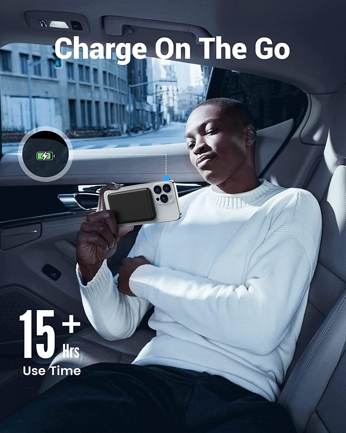 Yiisonger Wireless Power Bank, Slim 10000mAh Magnetic Portable Charger 22.5W PD Fast Charging, Mini Battery Pack QC3.0 LED Display Compatible with iPhone 16/15/14/13/12 Pro/Mini/Pro Max(Black) · v2