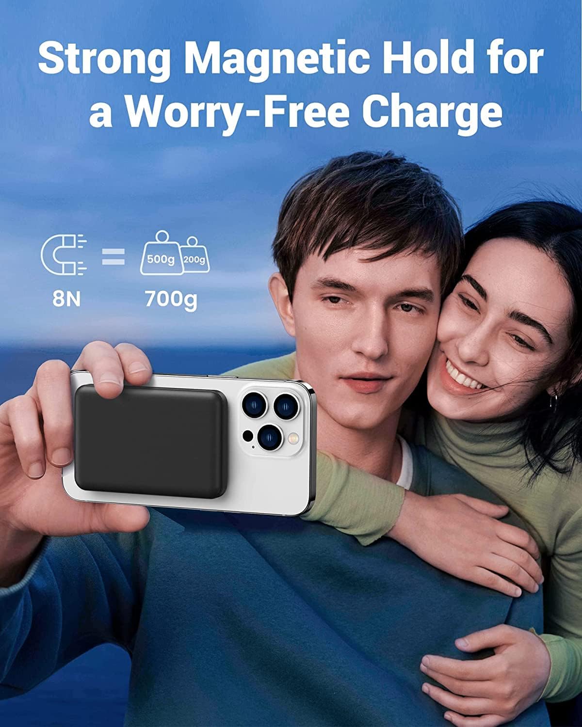 Yiisonger Wireless Power Bank, Slim 10000mAh Magnetic Portable Charger 22.5W PD Fast Charging, Mini Battery Pack QC3.0 LED Display Compatible with iPhone 16/15/14/13/12 Pro/Mini/Pro Max(Black) · v2
