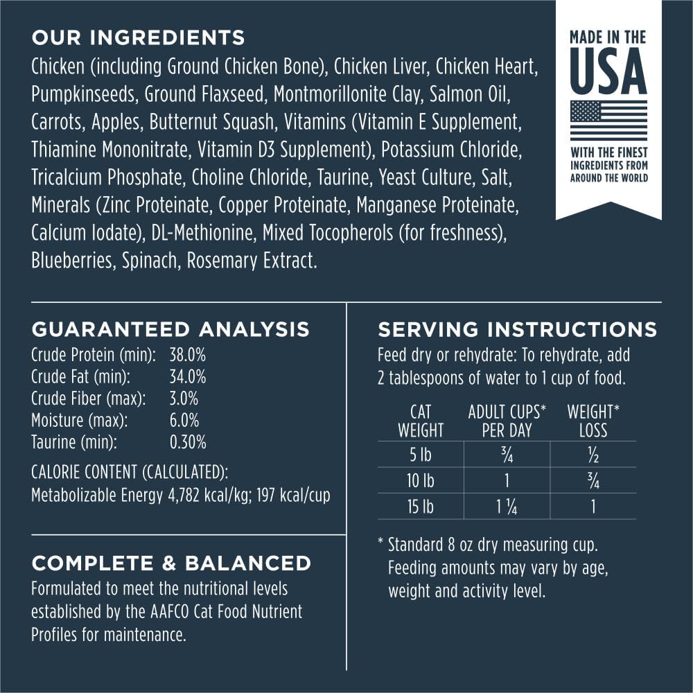 Instinct Freeze Dried Raw Meals, Dry Cat Food, Grain Free, Freeze Dried Cat Food - Chicken Recipe For Cats, 25 oz · v2